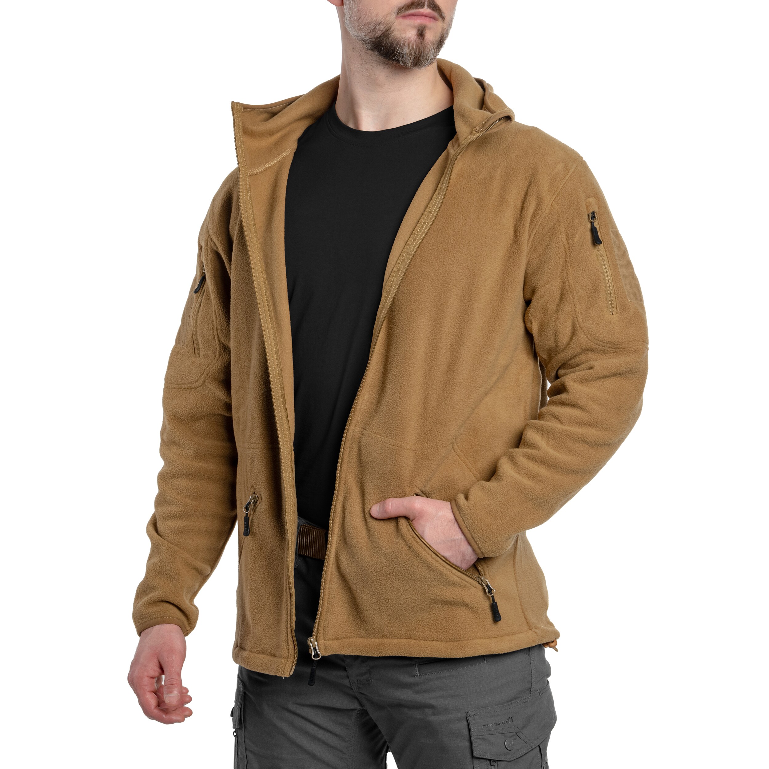 Fleesová mikina MFH Tactical – Coyote