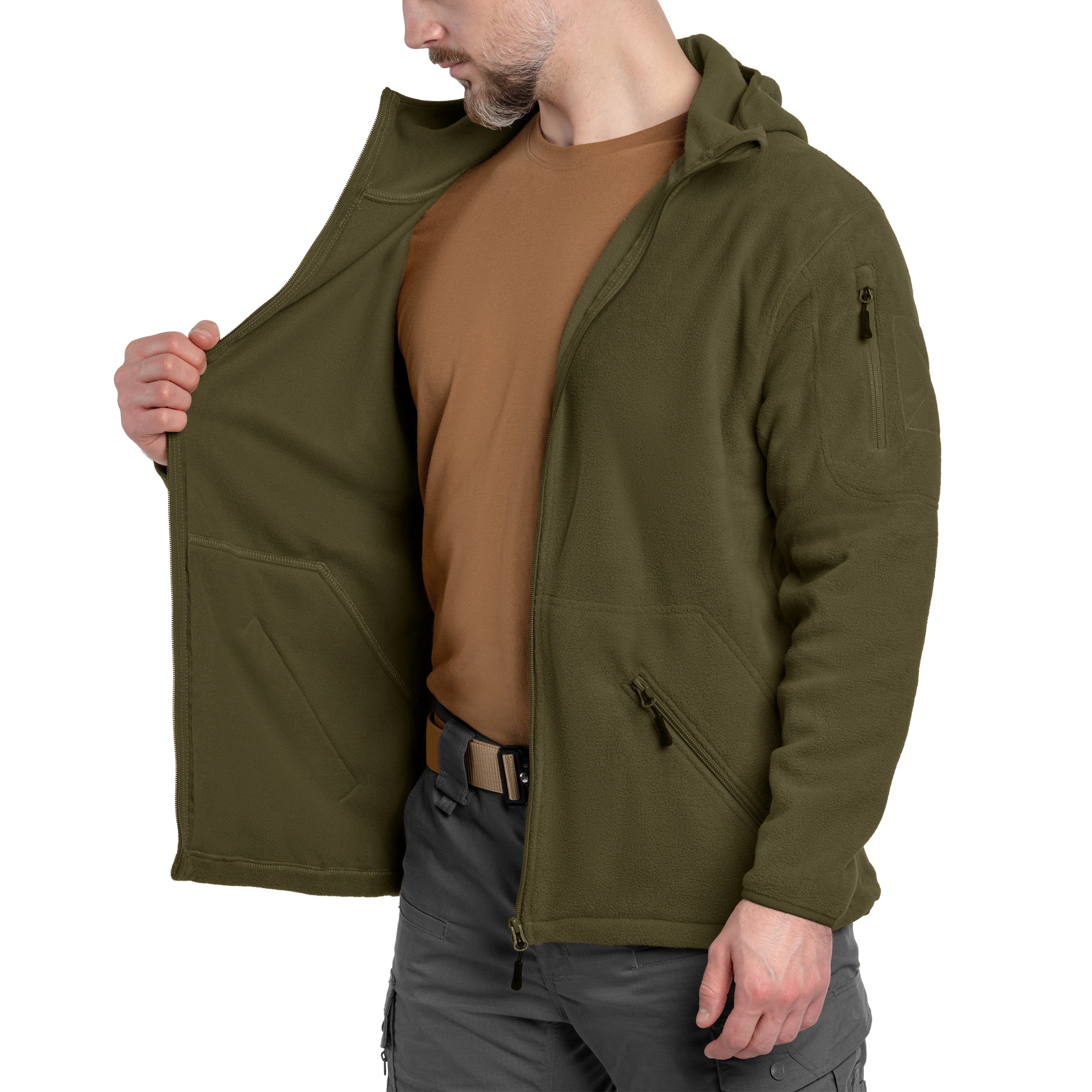 Fleesová mikina MFH Tactical – Olive
