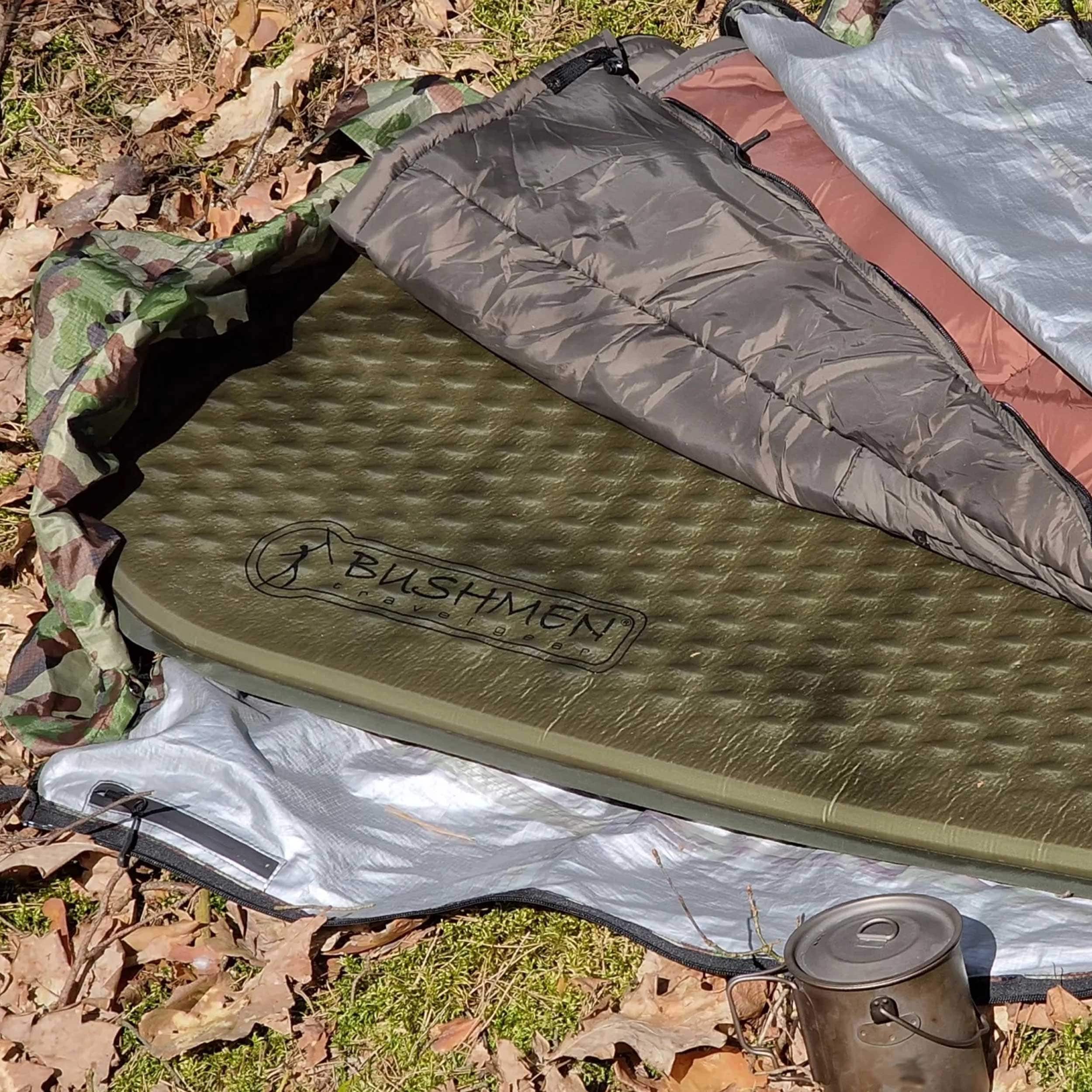 Samonafukovací podložka Bushmen FIT 640 - Olivová