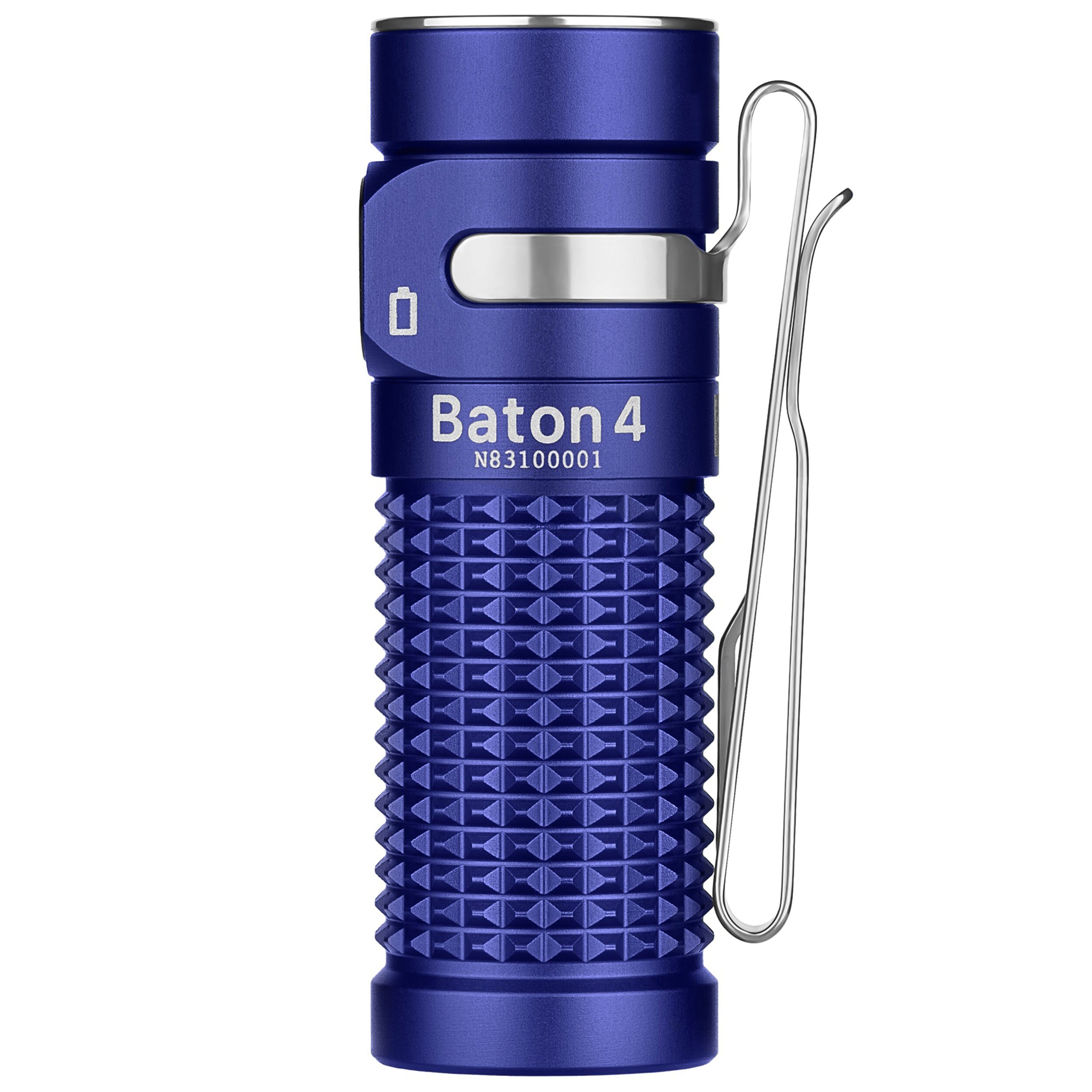 Akumulátorová svítilna Olight Baton 4 Regal Blue - 1300 lumenů