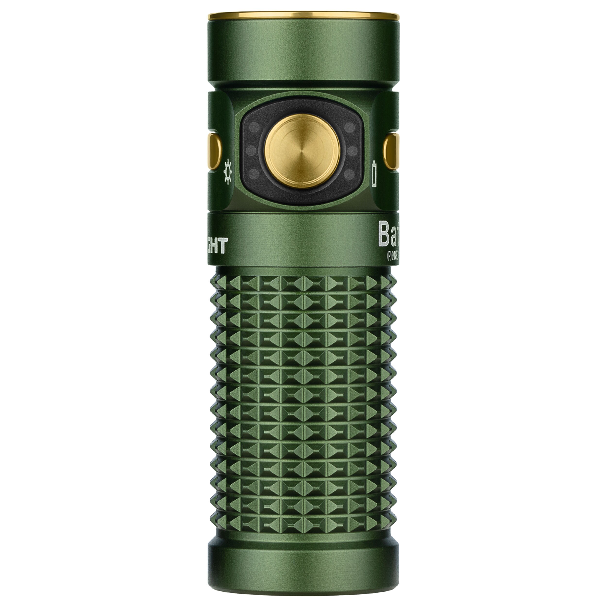 Svítilna Olight Baton 4 Premium Edition OD Green s bezdrátovým nabíjecím pouzdrem - 1300 lumenů