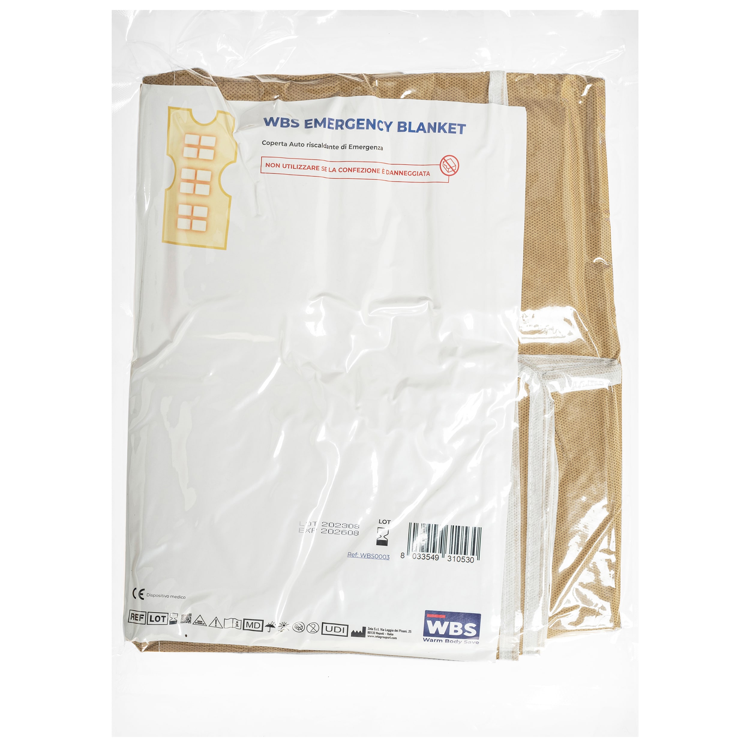 Termická záchranná deka WBS 150 x 90 cm