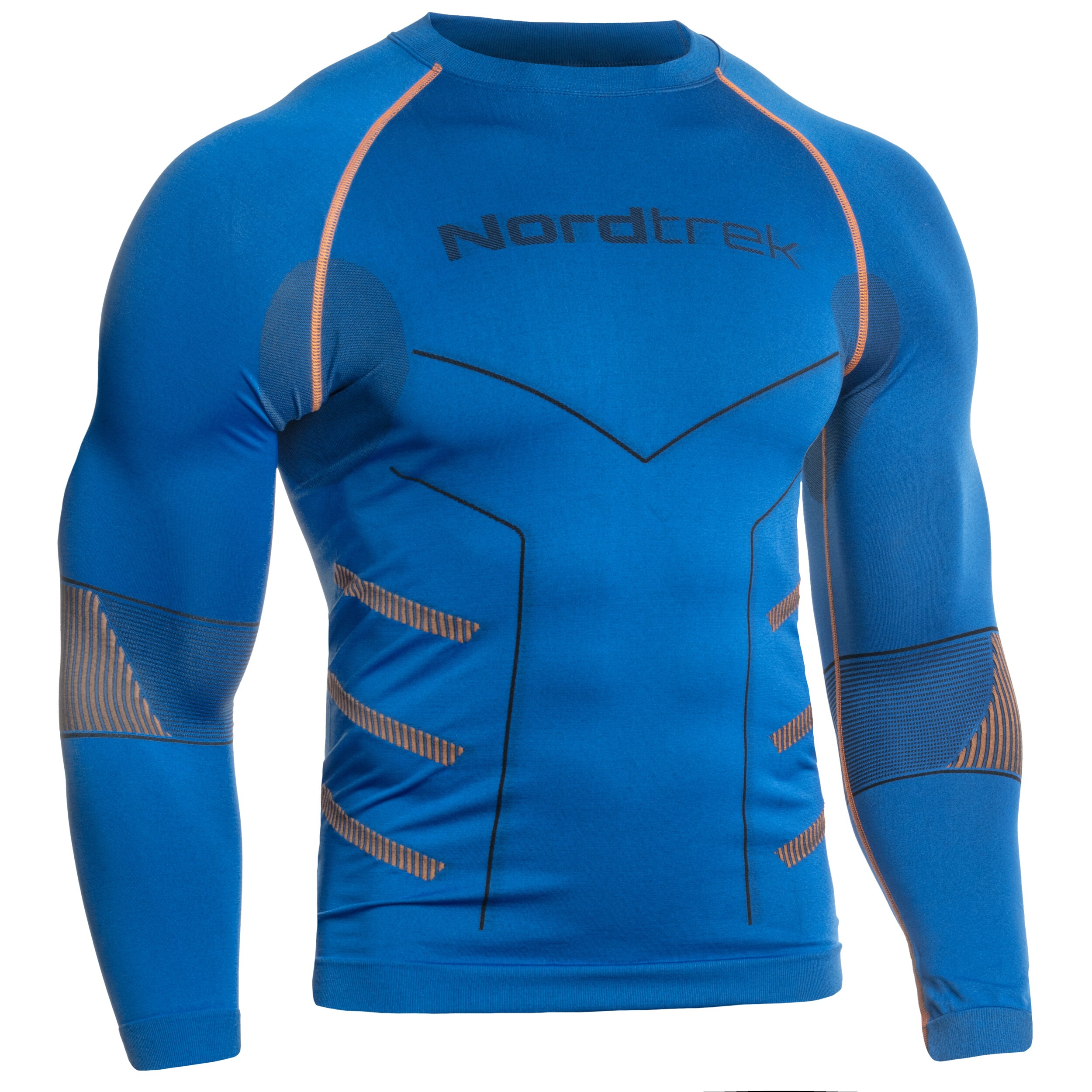 Termoaktivní tričko FreeNord Tongari Long Sleeve - Royal/Orange