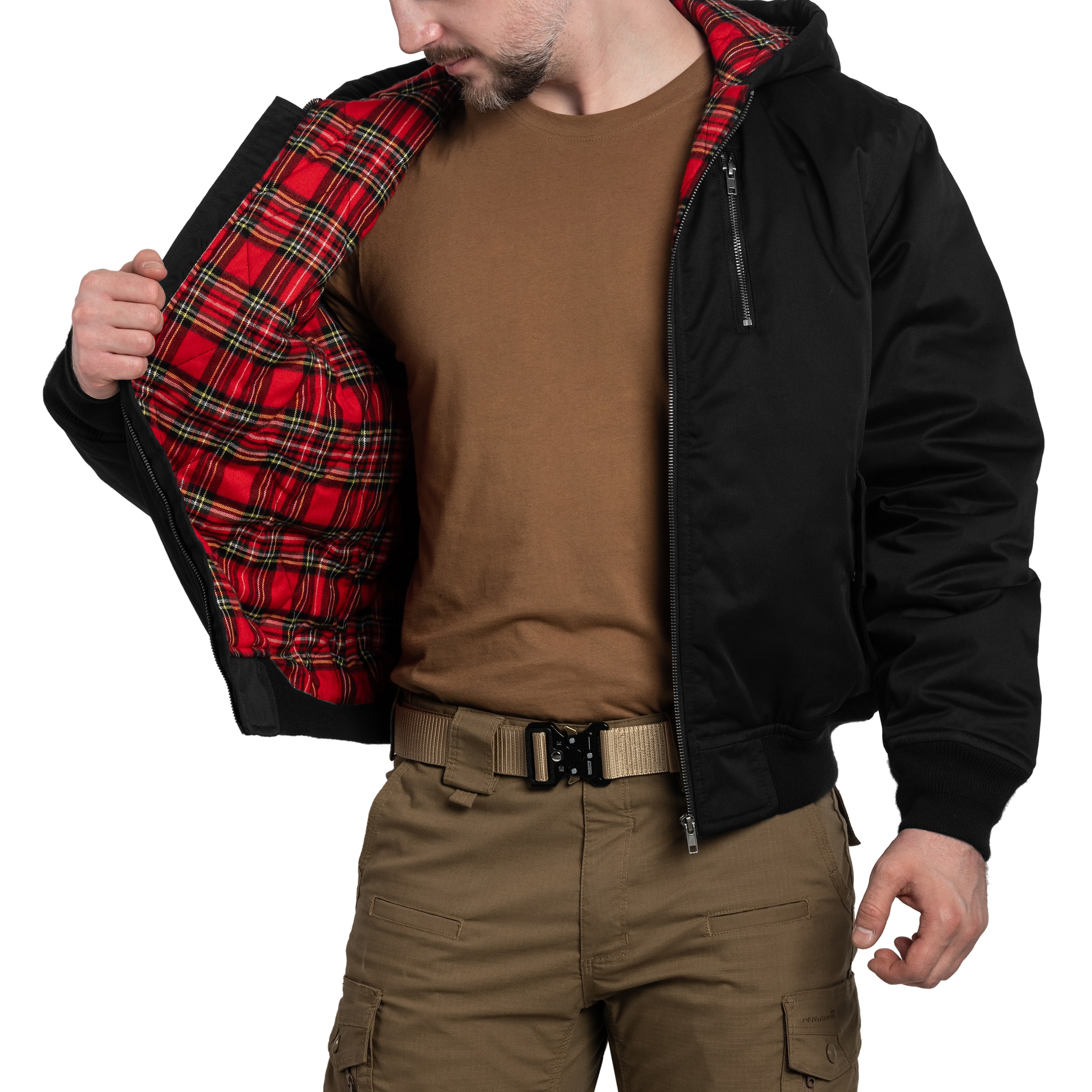 Bunda Brandit Lord Canterbury Hooded Winter Jacket - Black