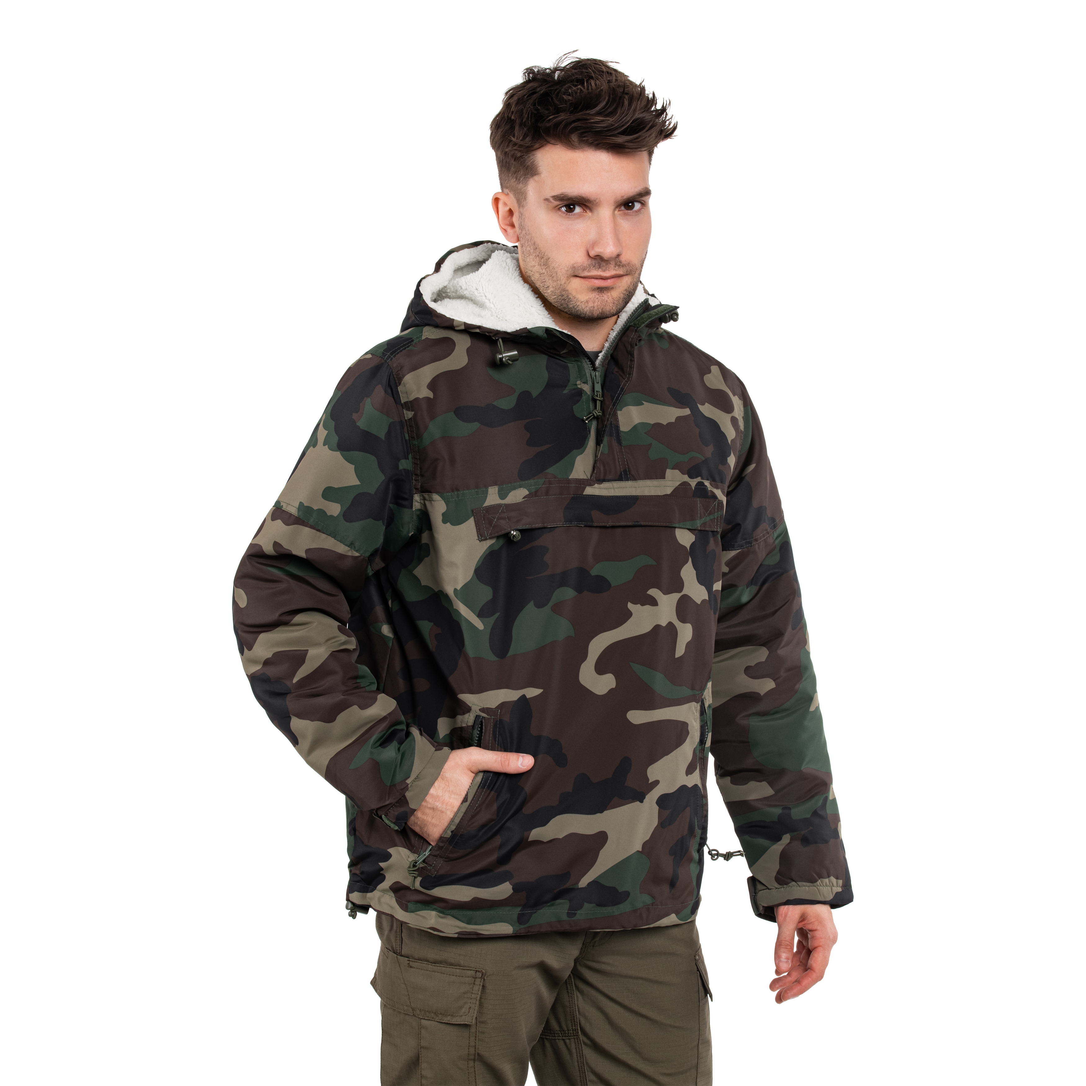 Bunda Brandit Sherpa Windbreaker - Woodland