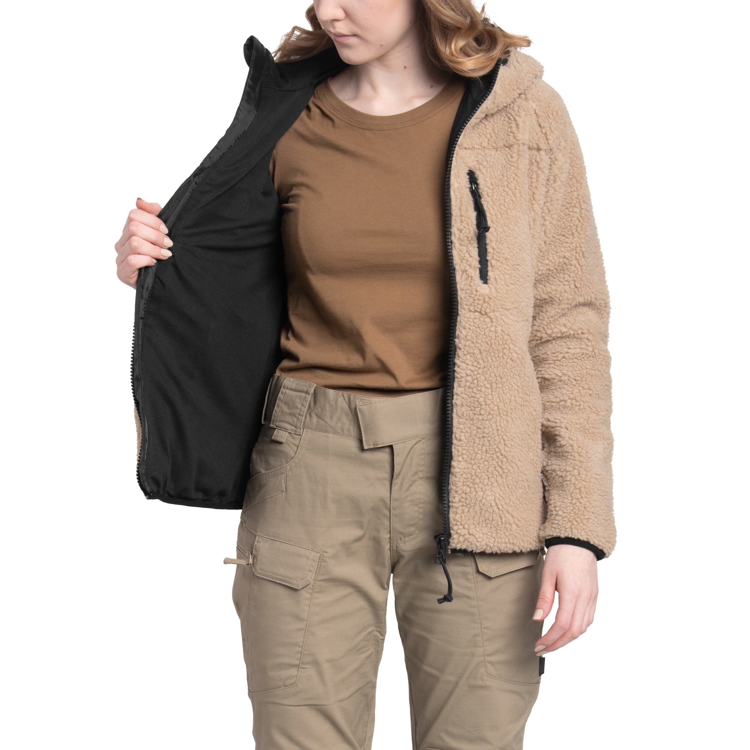 Dámská bunda Brandit Teddyfleece Jacket - Coyote