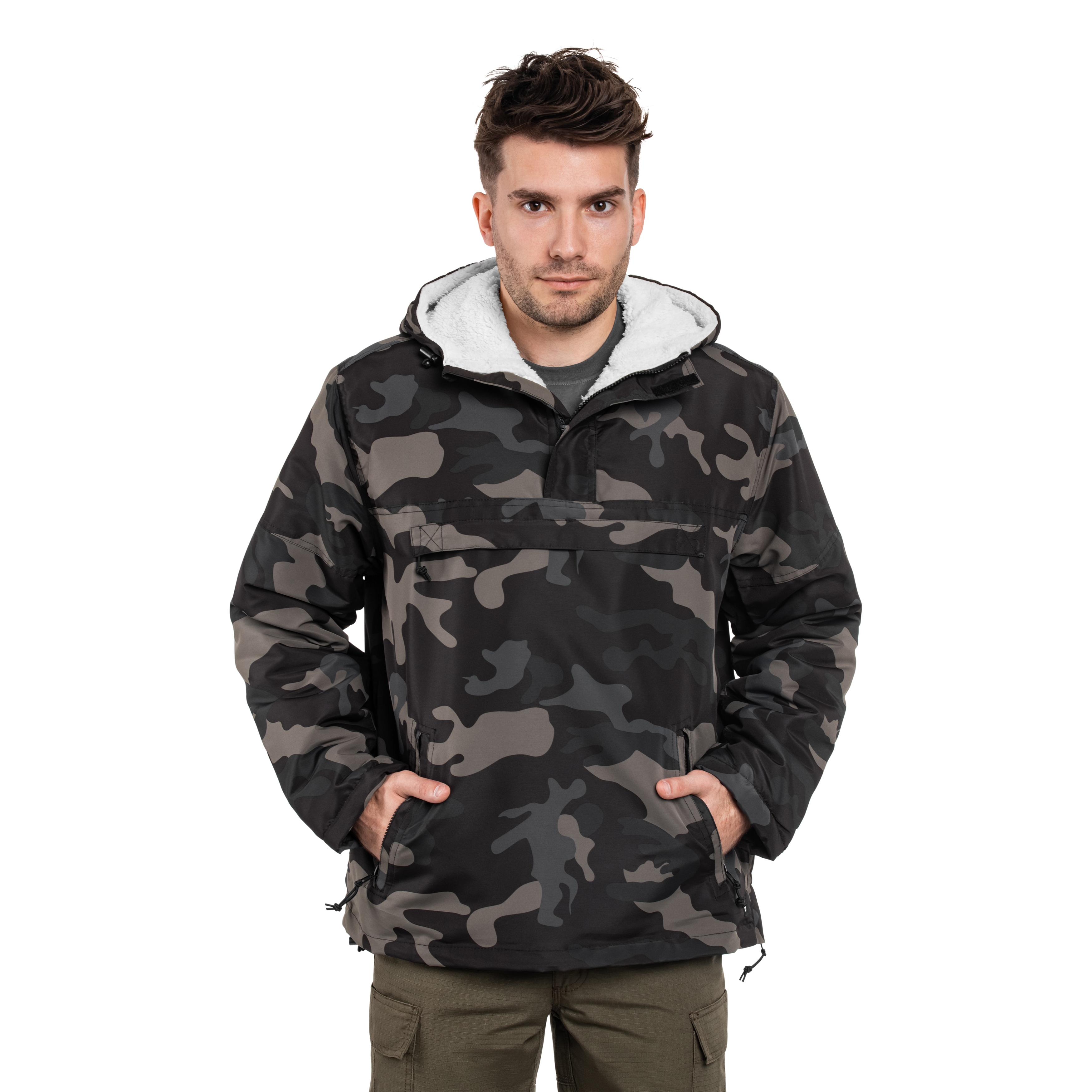 Bunda Brandit Sherpa Windbreaker - Dark Camo