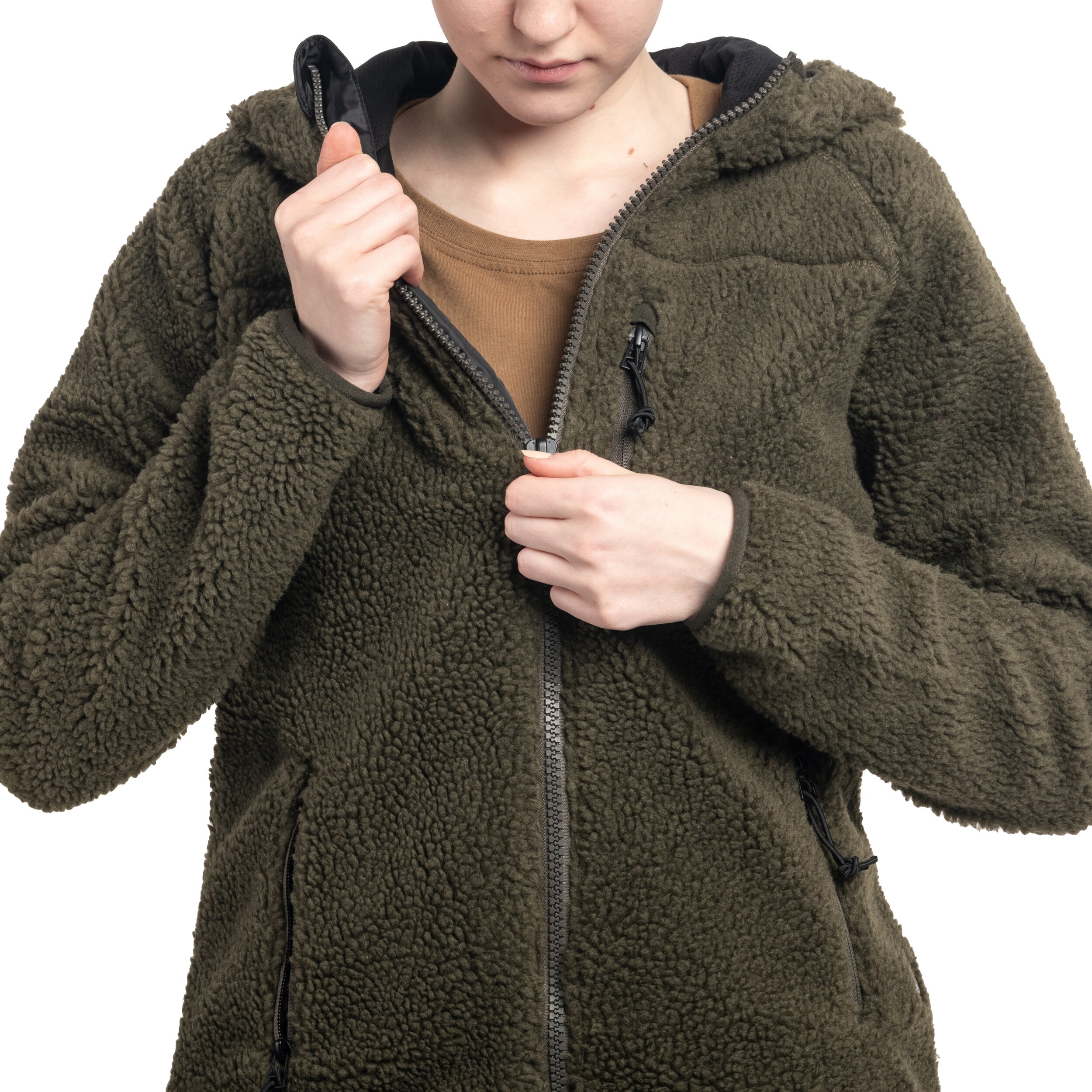Dámská bunda Brandit Teddyfleece Jacket - Olive