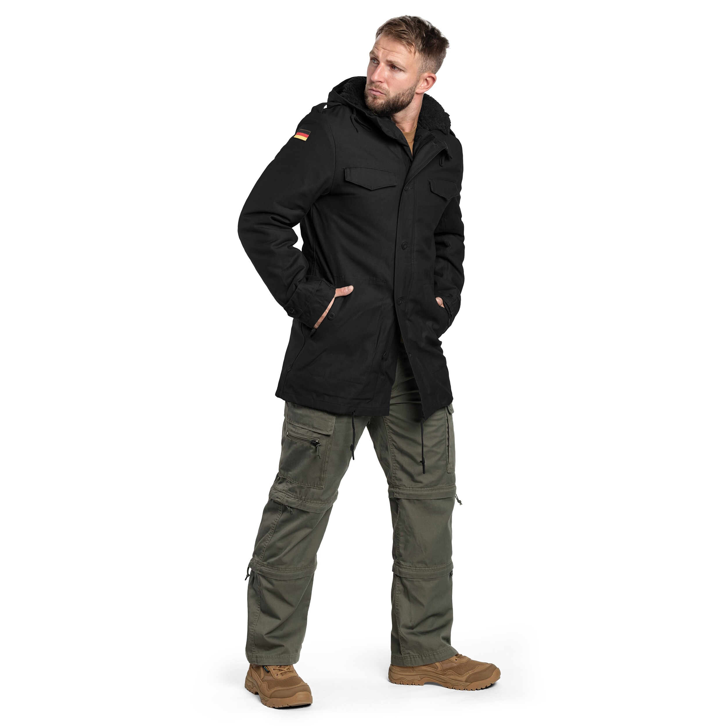 Bunda Brandit BW Parka Flag - Black