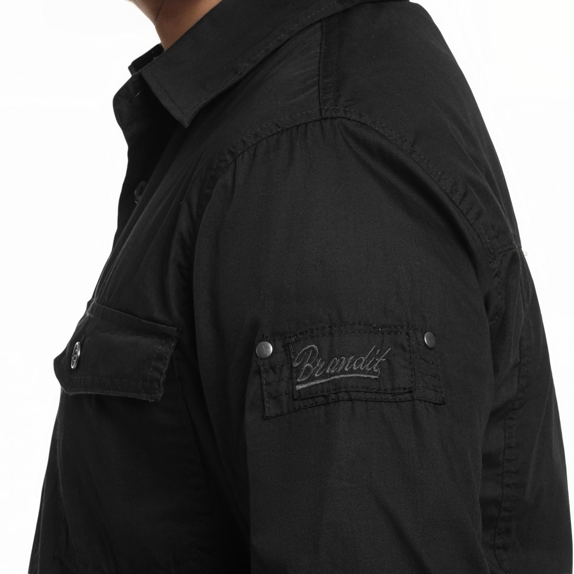 Košile Brandit Slim Fit Long Sleeve - Black