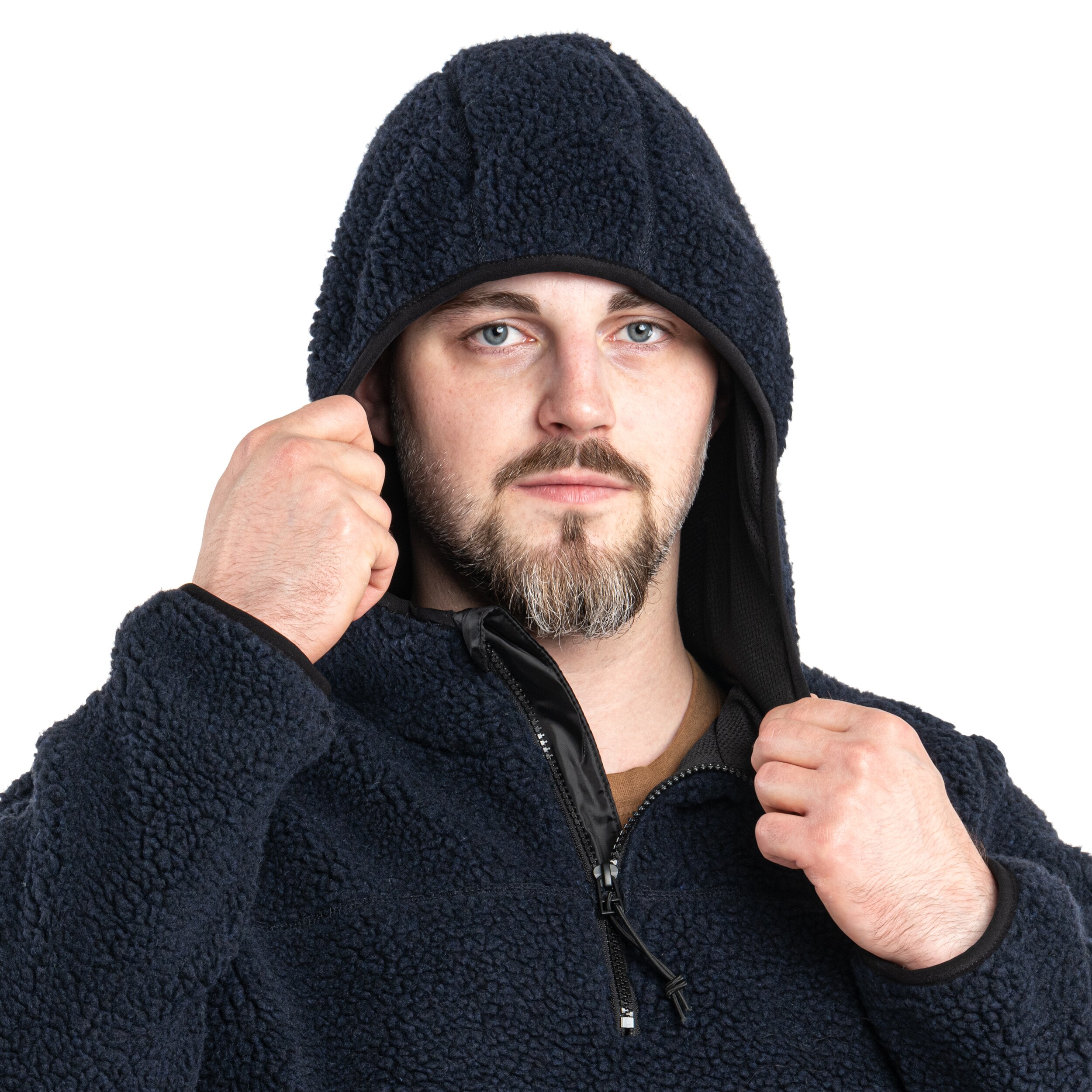 Fleesový pulovr Brandit Teddyfleece Worker Pullover - Navy