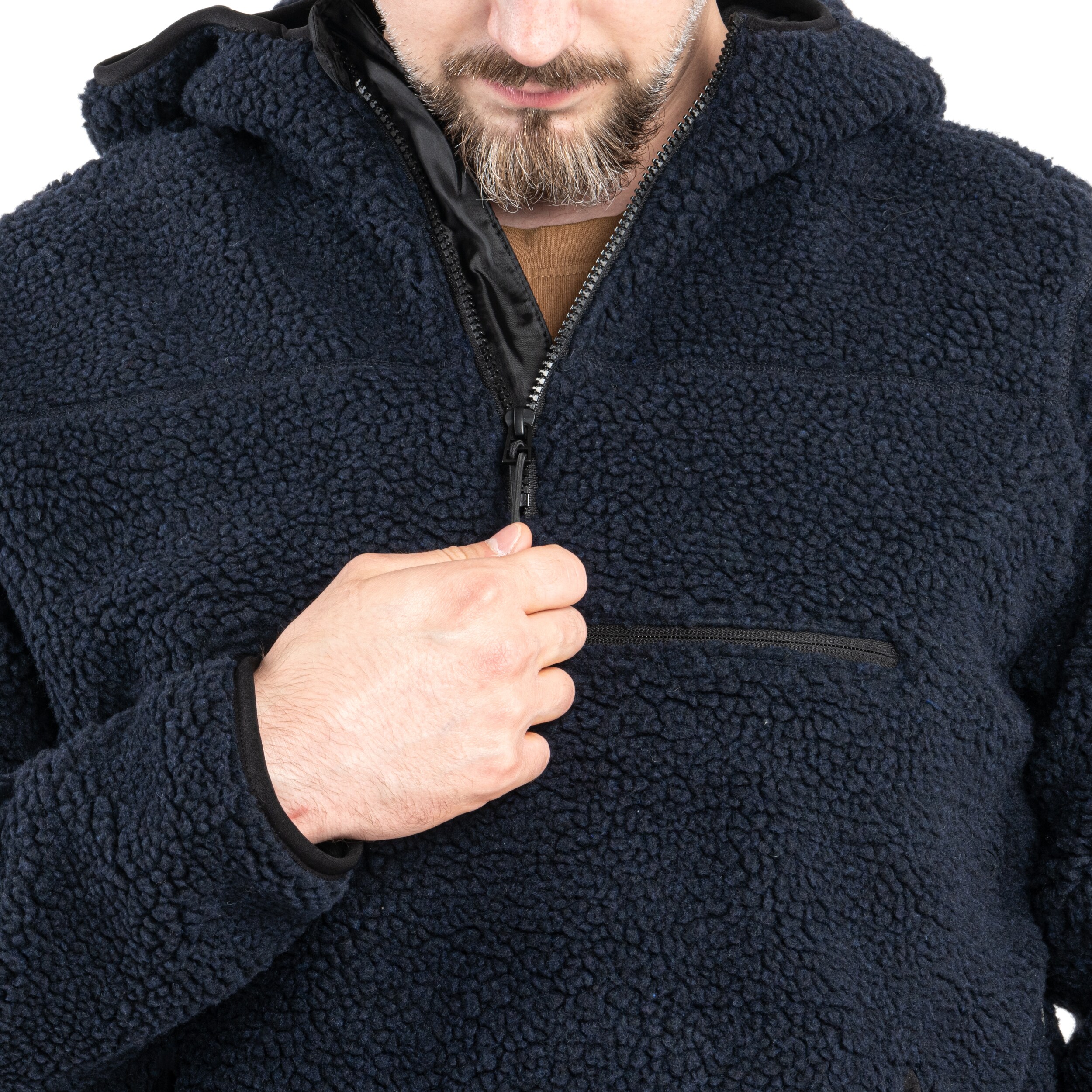 Fleesový pulovr Brandit Teddyfleece Worker Pullover - Navy