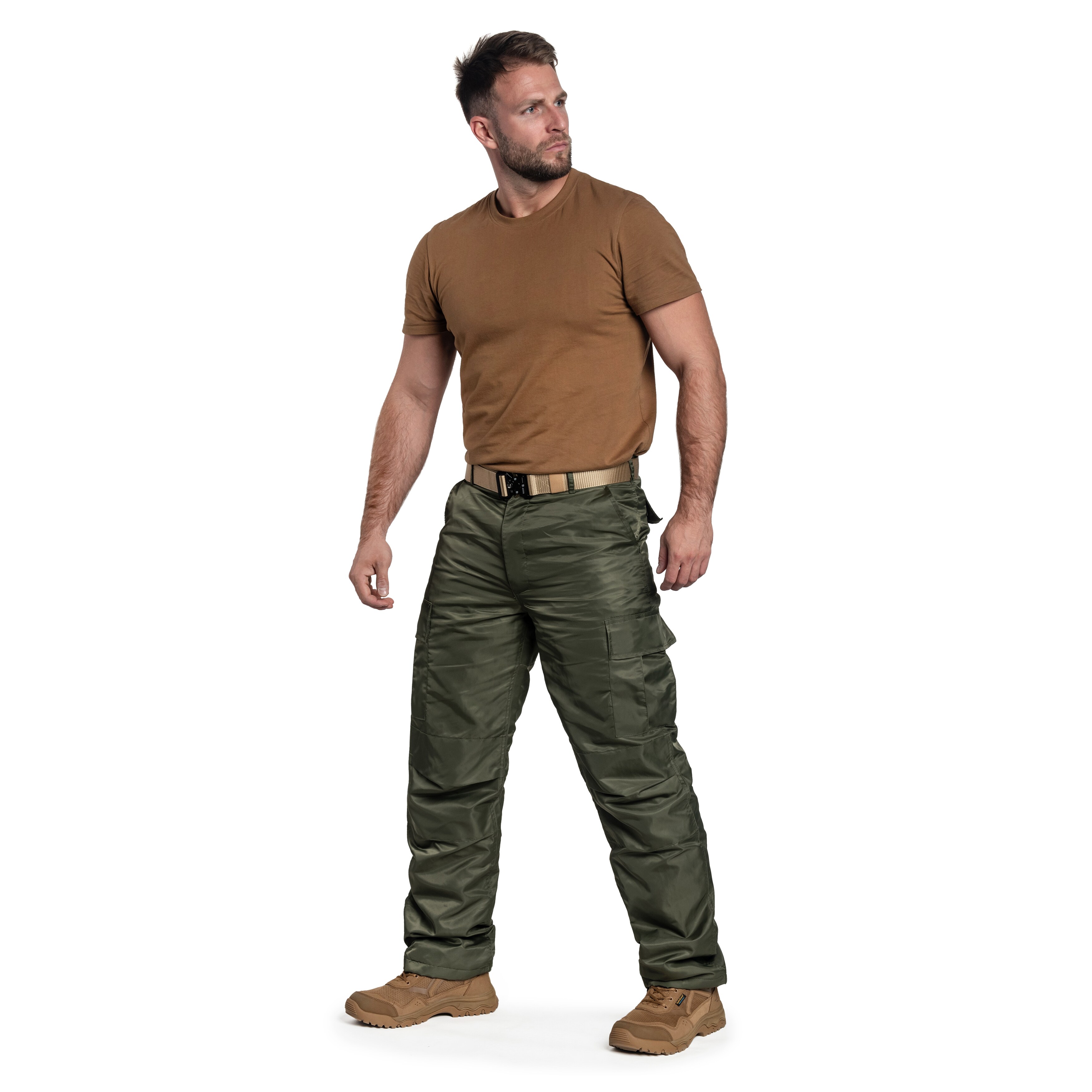 Zateplené kalhoty Brandit Thermo Pants – Olive