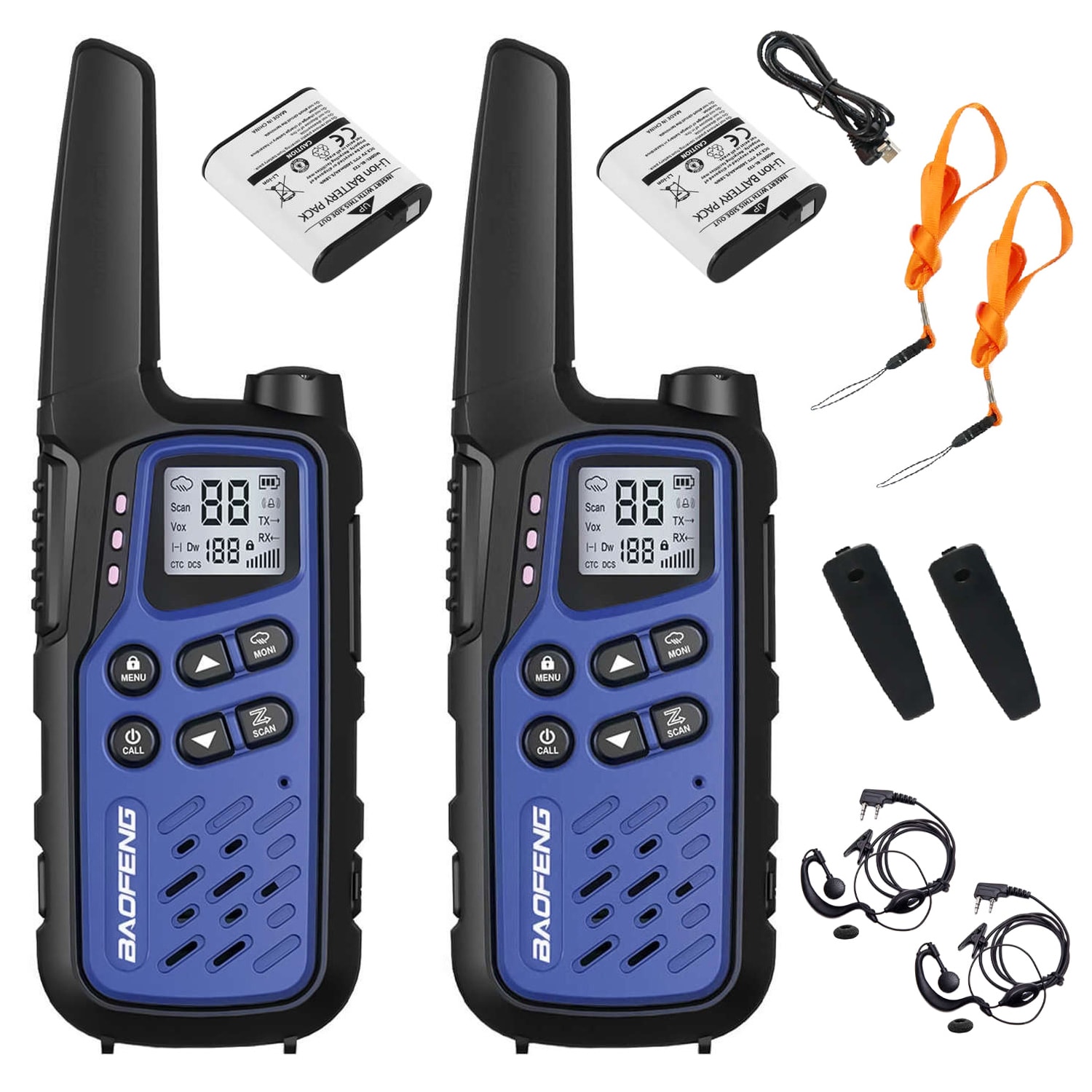 Vysílačka Baofeng BF-T25E PMR 2 ks - Dark Blue
