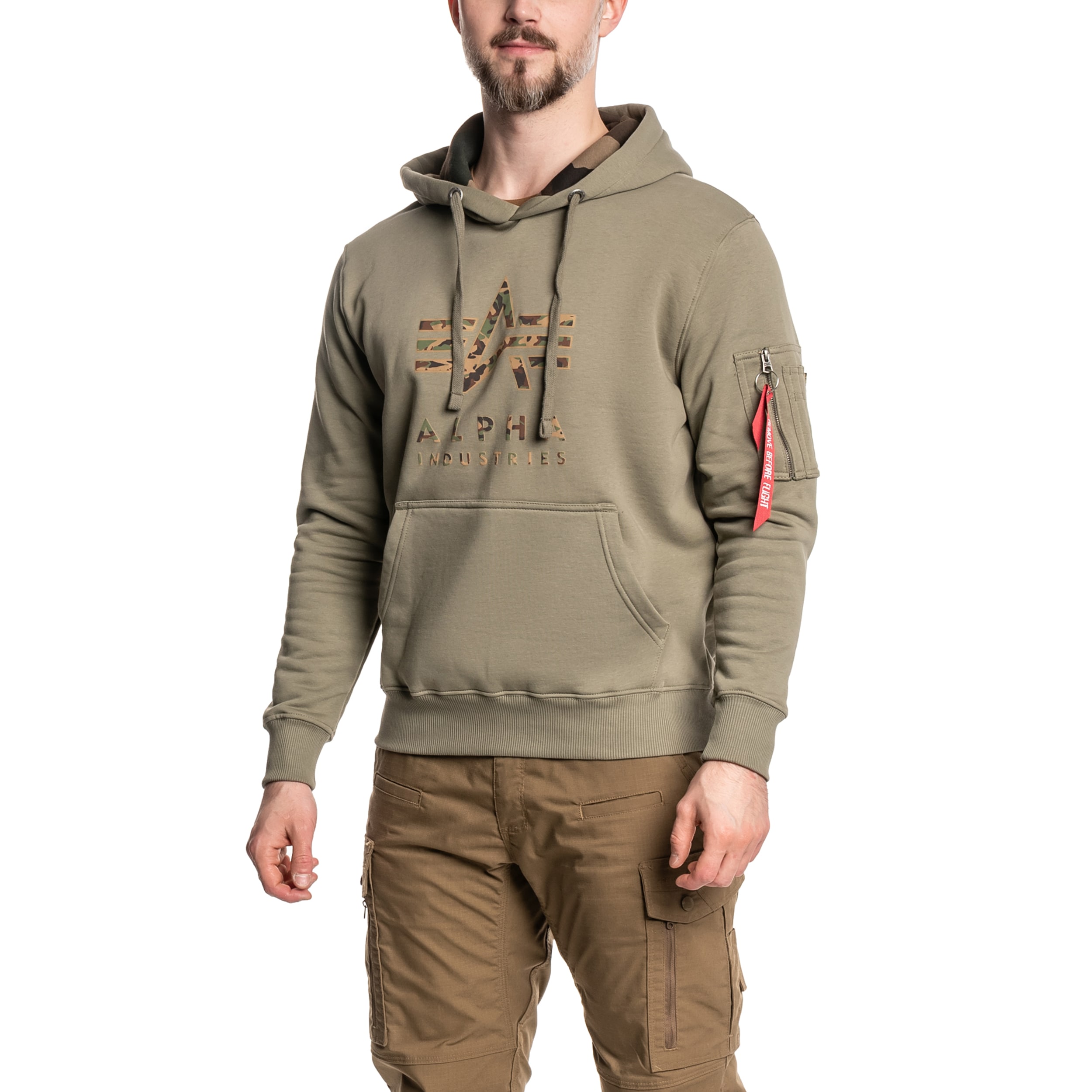 Mikina Alpha Industries Camo TPU Hoody - Olive