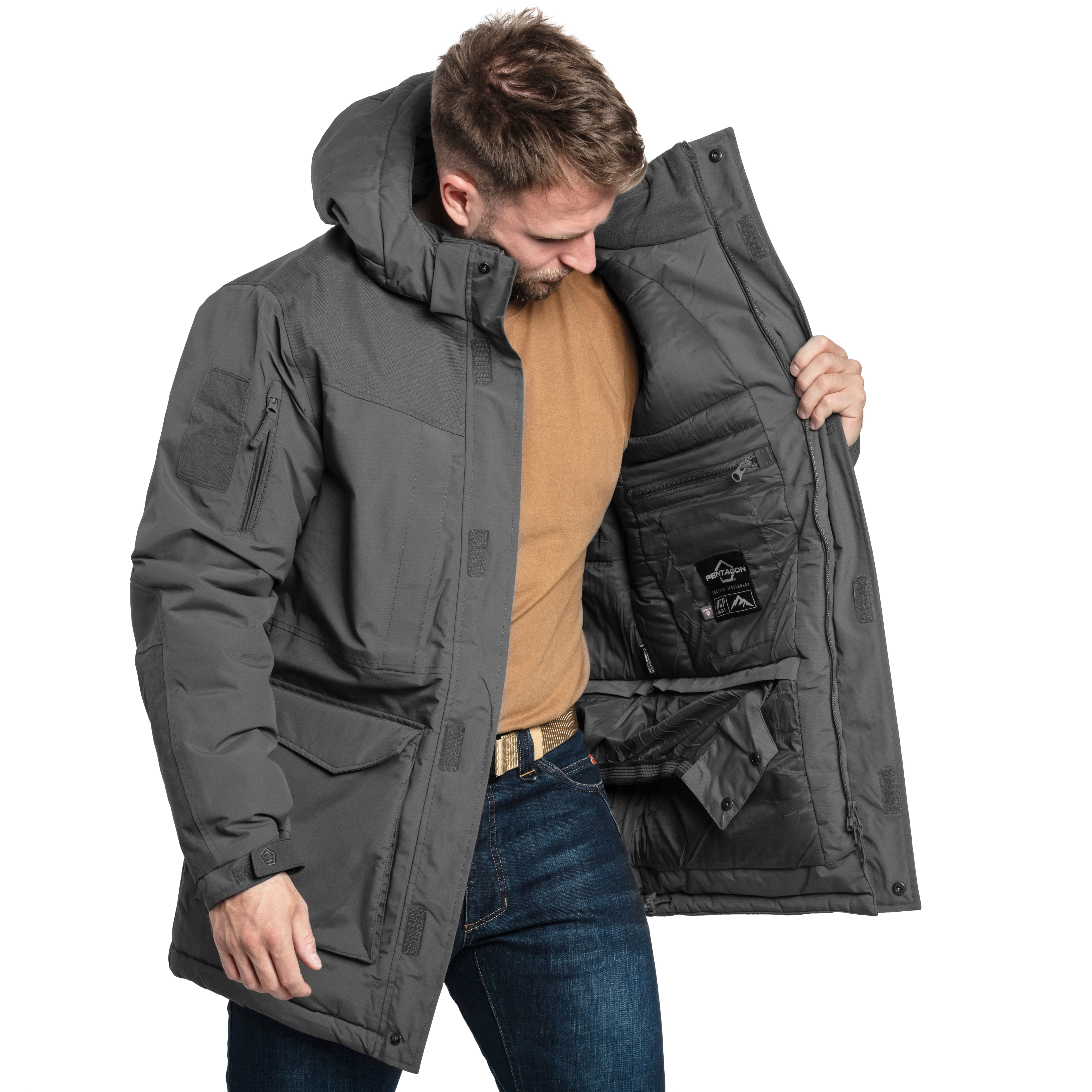 Bunda Pentagon HCP Parka 2.0 - Cinder Grey
