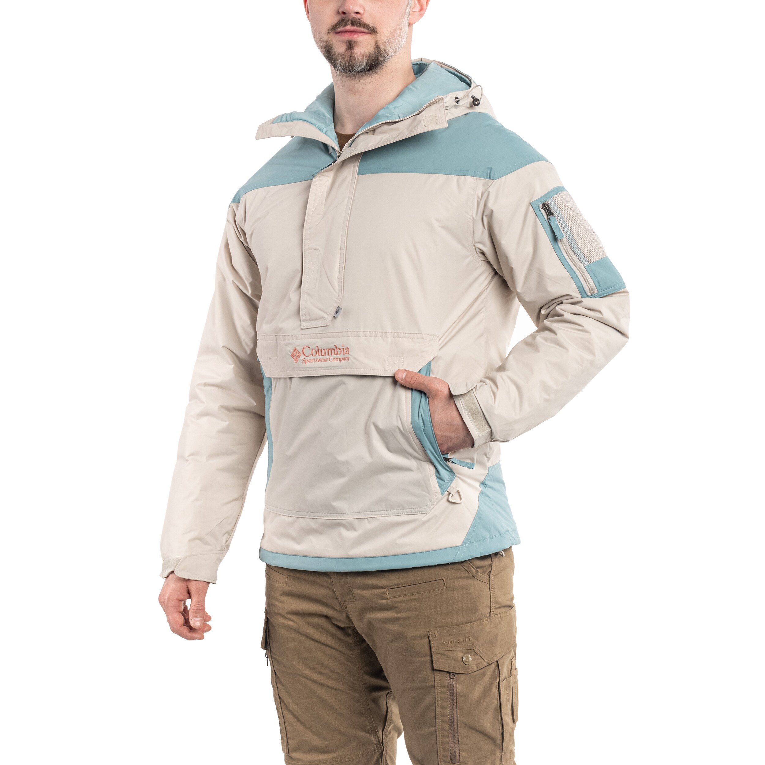 Bunda Columbia Challenger Pullover Anorak - Dark Stone/Stone Blue