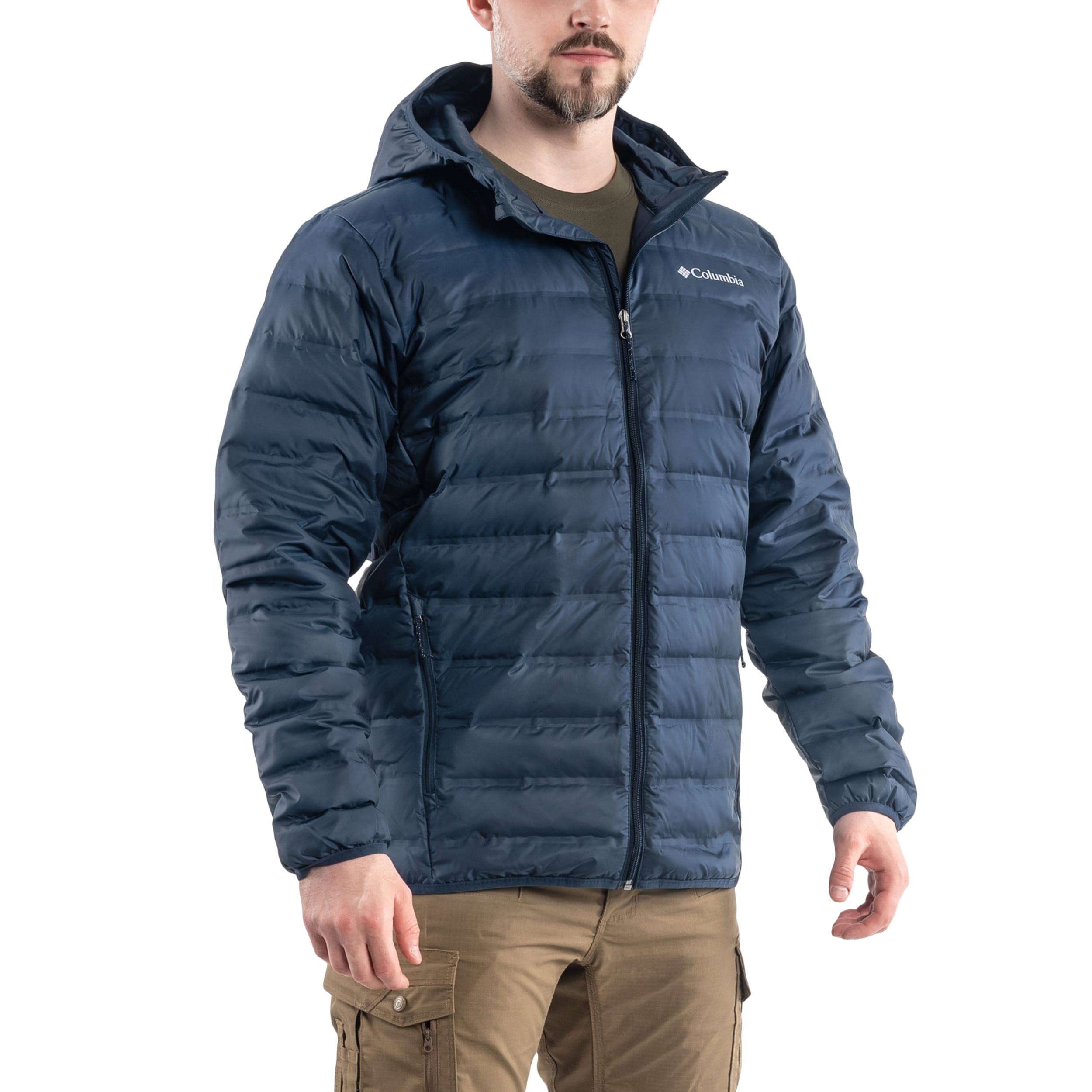 Bunda Columbia Lake 22 Down Hooded Jacket - Collegiate Navy