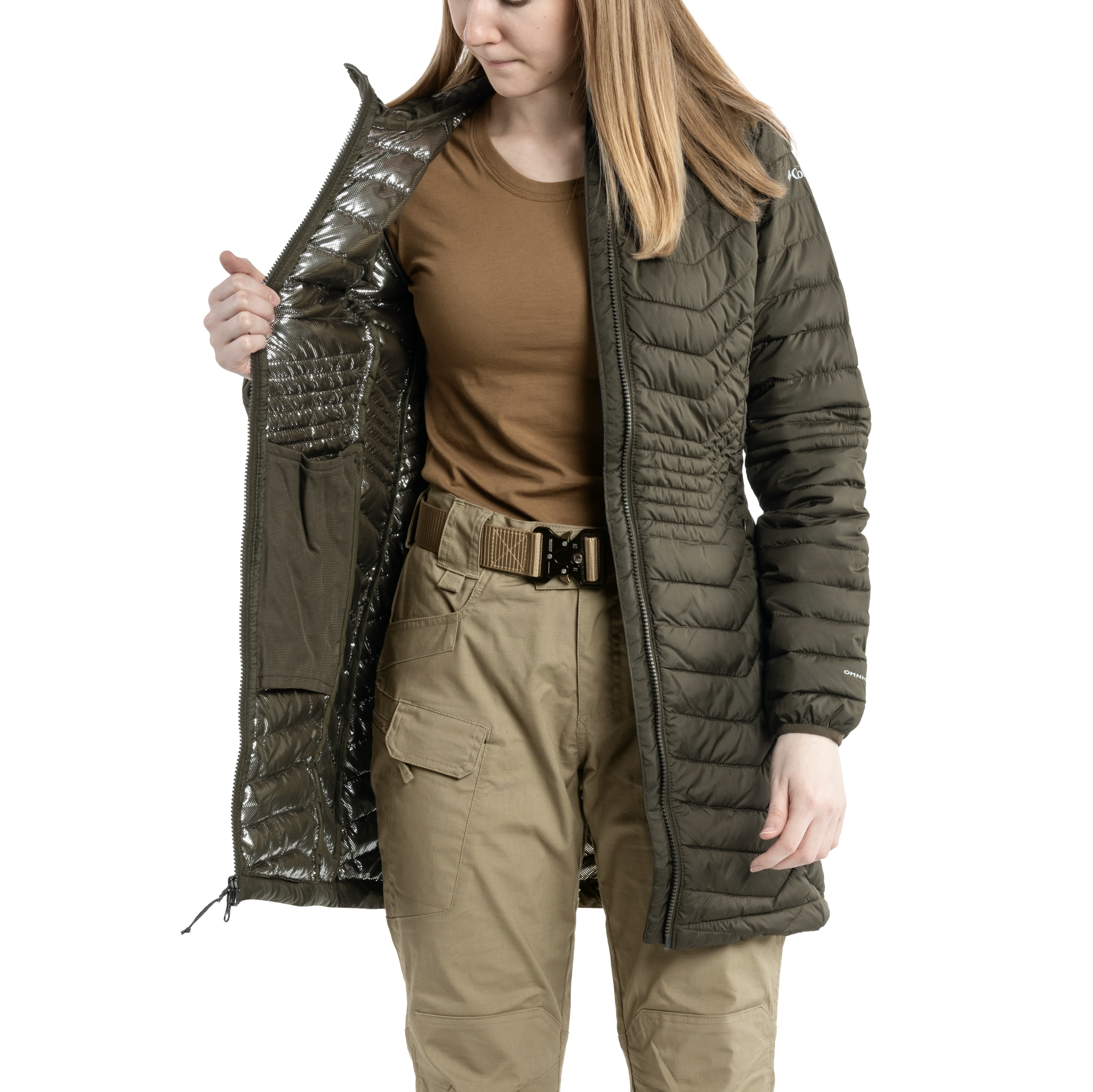 Dámská bunda Columbia Powder Lite Mid Jacket - Olive Green