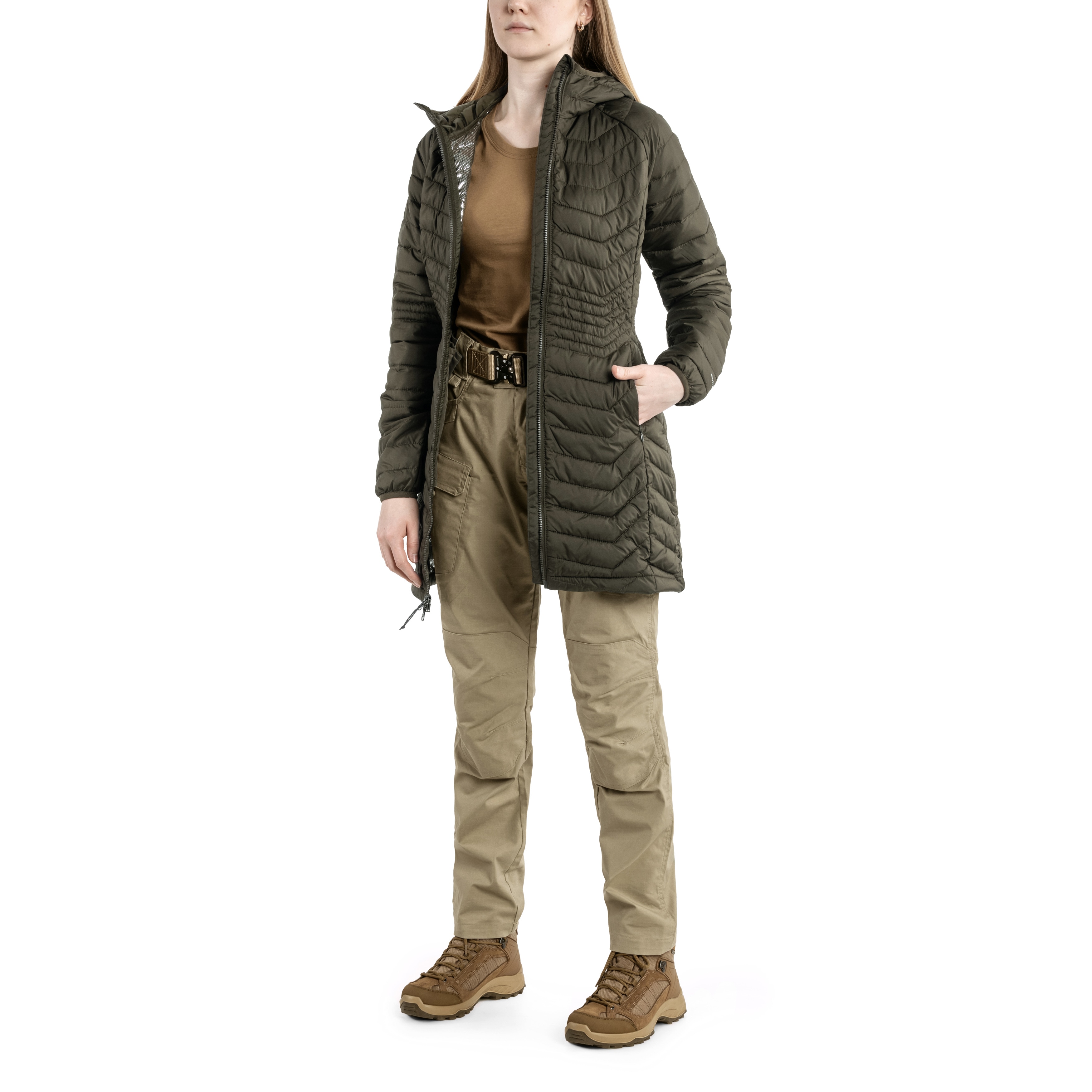 Dámská bunda Columbia Powder Lite Mid Jacket - Olive Green