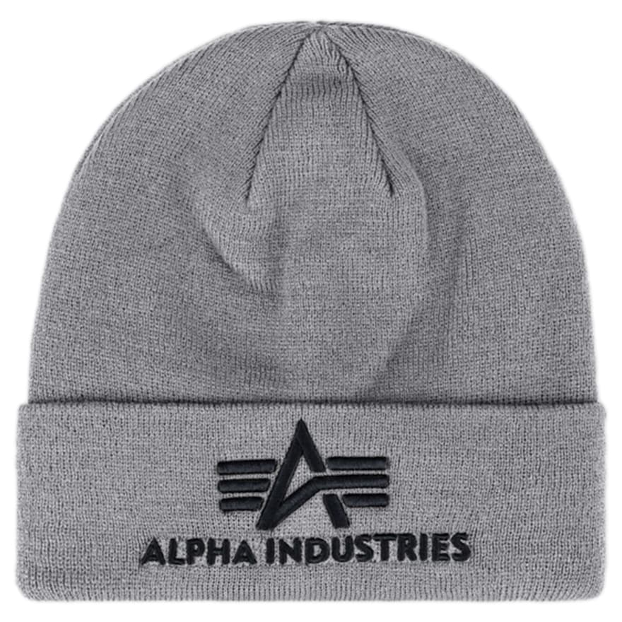 Čepice Alpha Industries 3D Beanie - Grey Heather