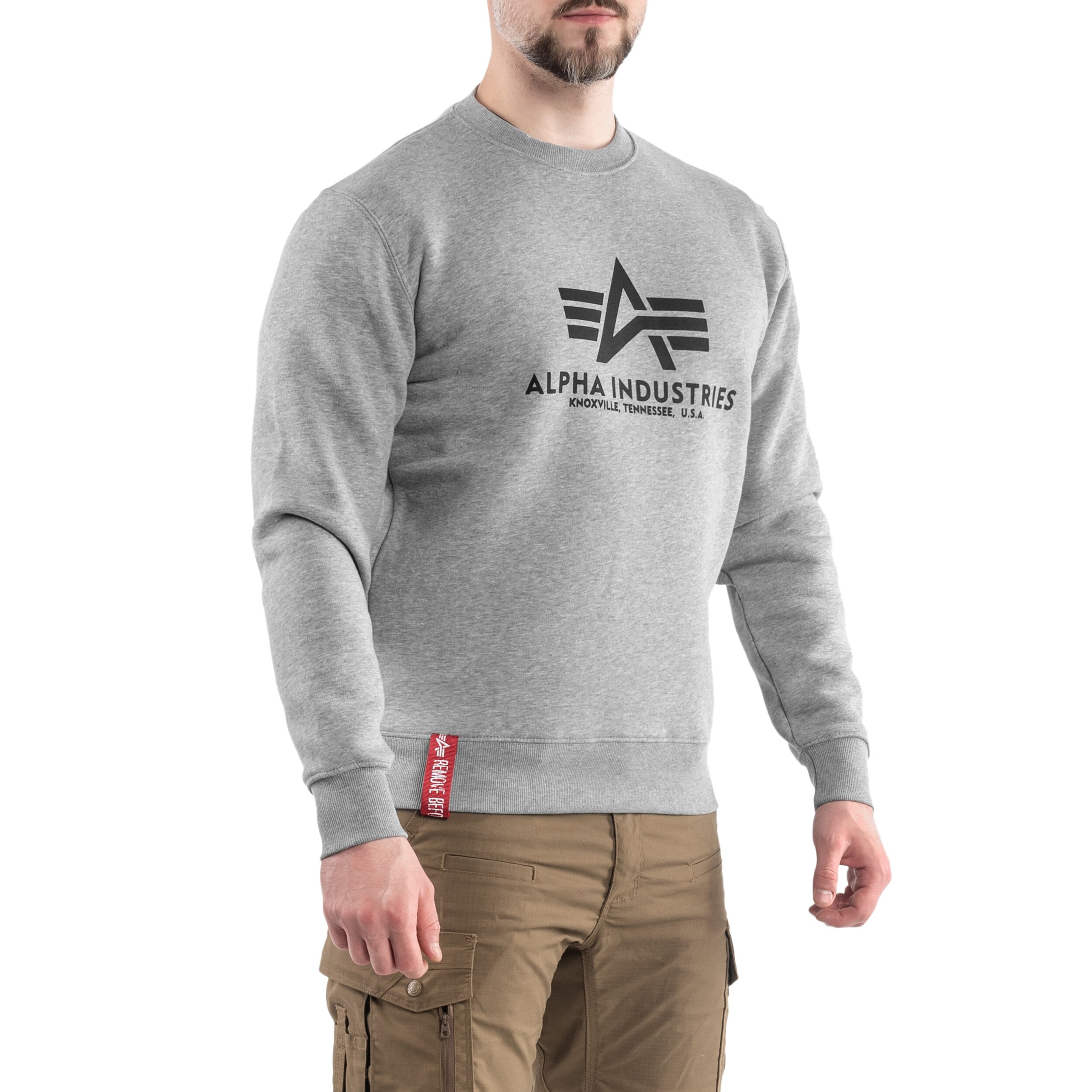 Mikina Alpha Industries Basic Sweater - Grey Heather