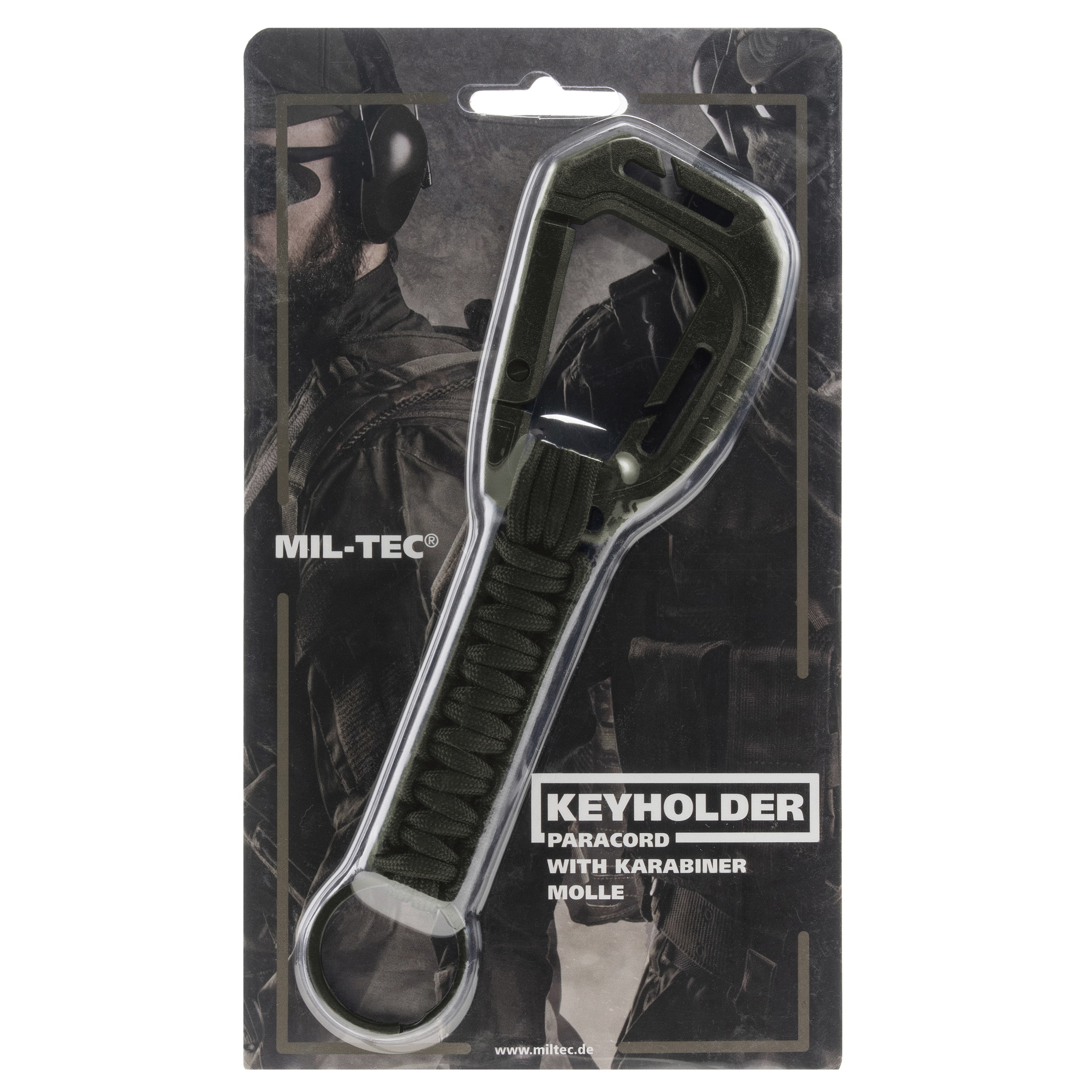 Přívěsek Mil-Tec Paracord s karabinou MOLLE - Olive