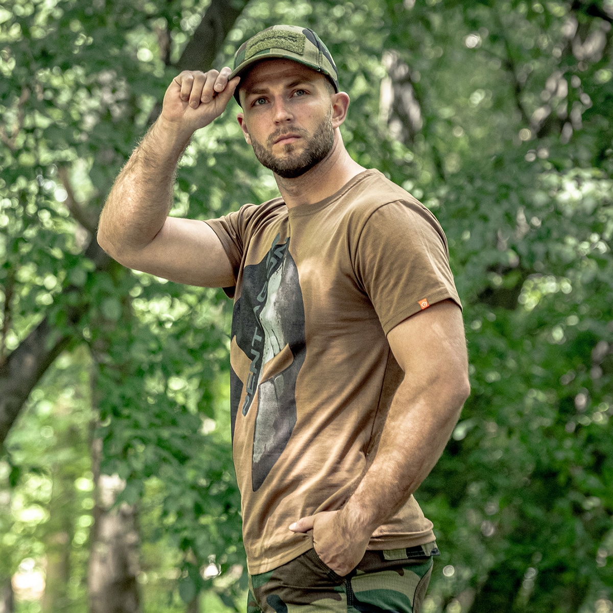 Kšiltovka Pentagon Tactical 2.0 BB Rip-Stop Cap - Woodland