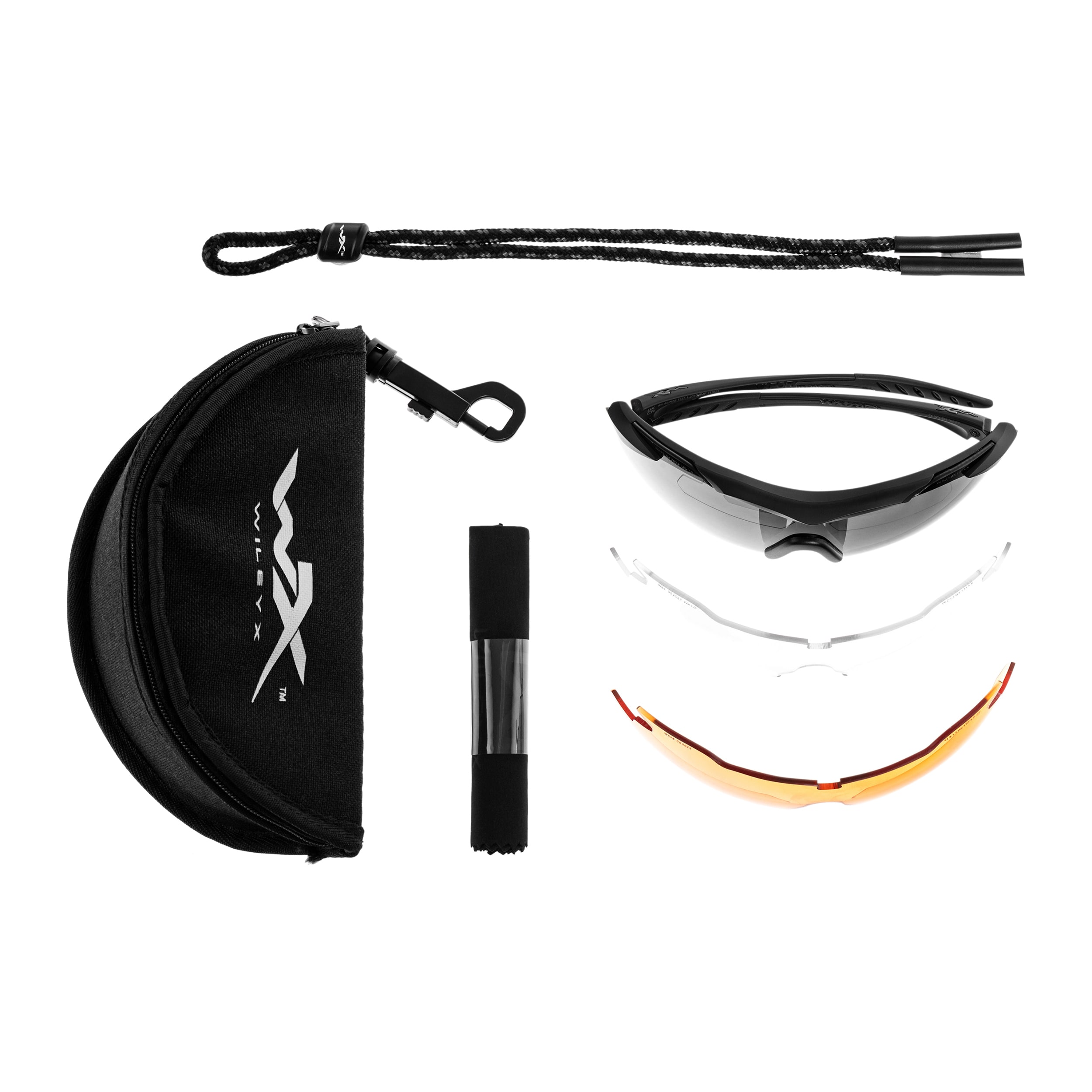 Taktické brýle Wiley X Vapor 2.5 Set 3in1 – Matte Black