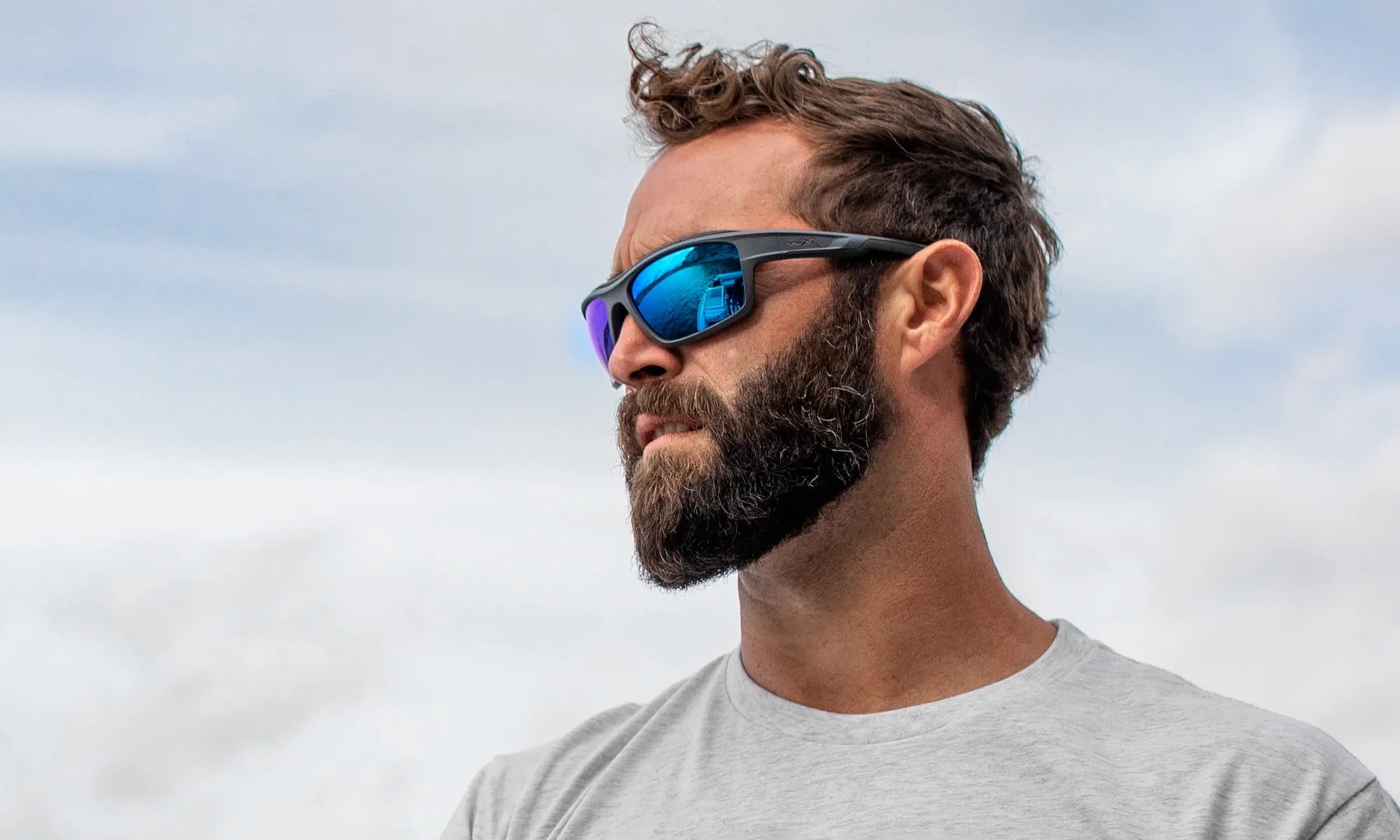 Taktické brýle Wiley X Ozone – Captivate Polarized Blue Mirror / Matte Grey