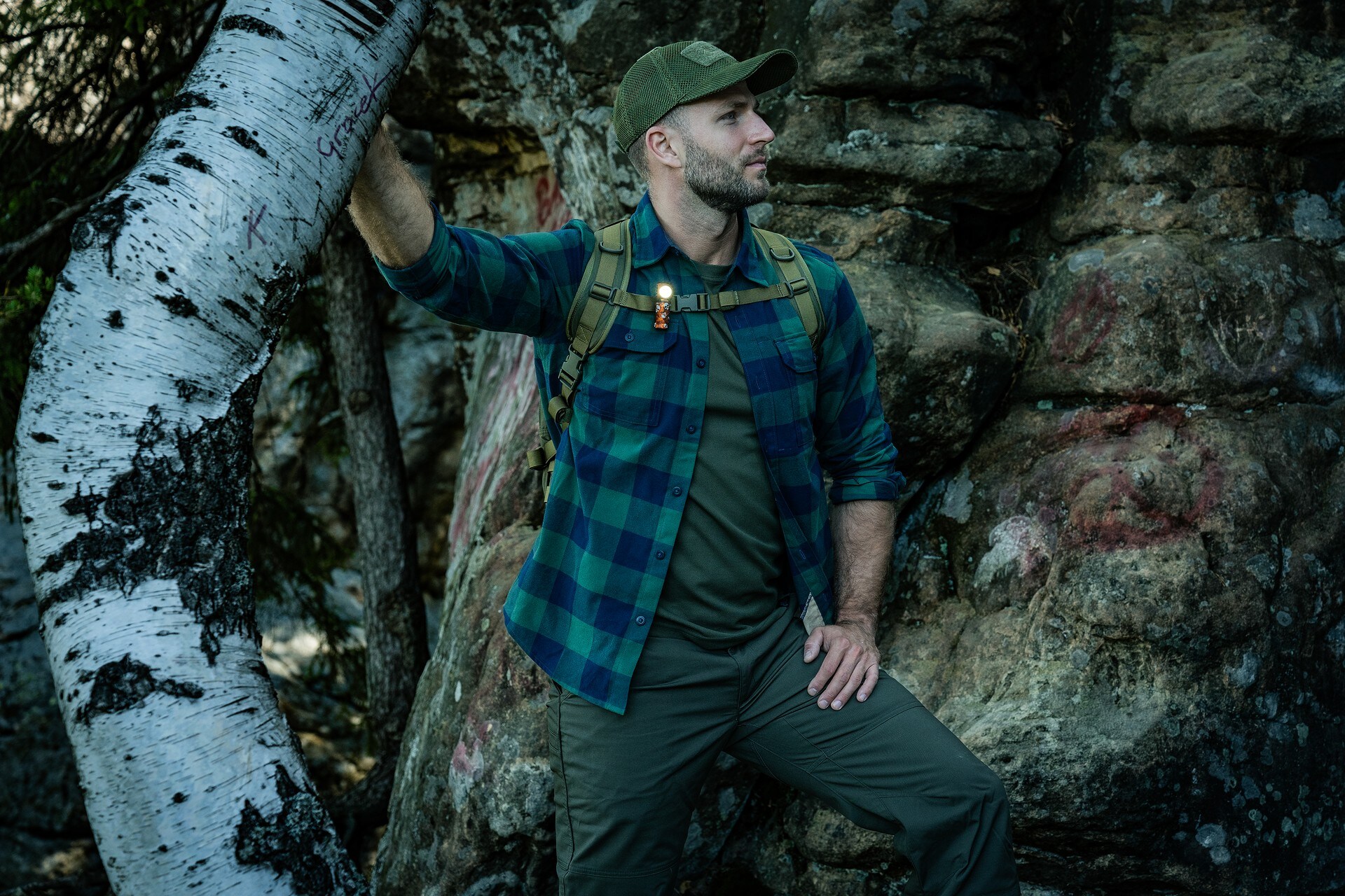 Košile Helikon-Tex GreyMan - Moss Green Checkered