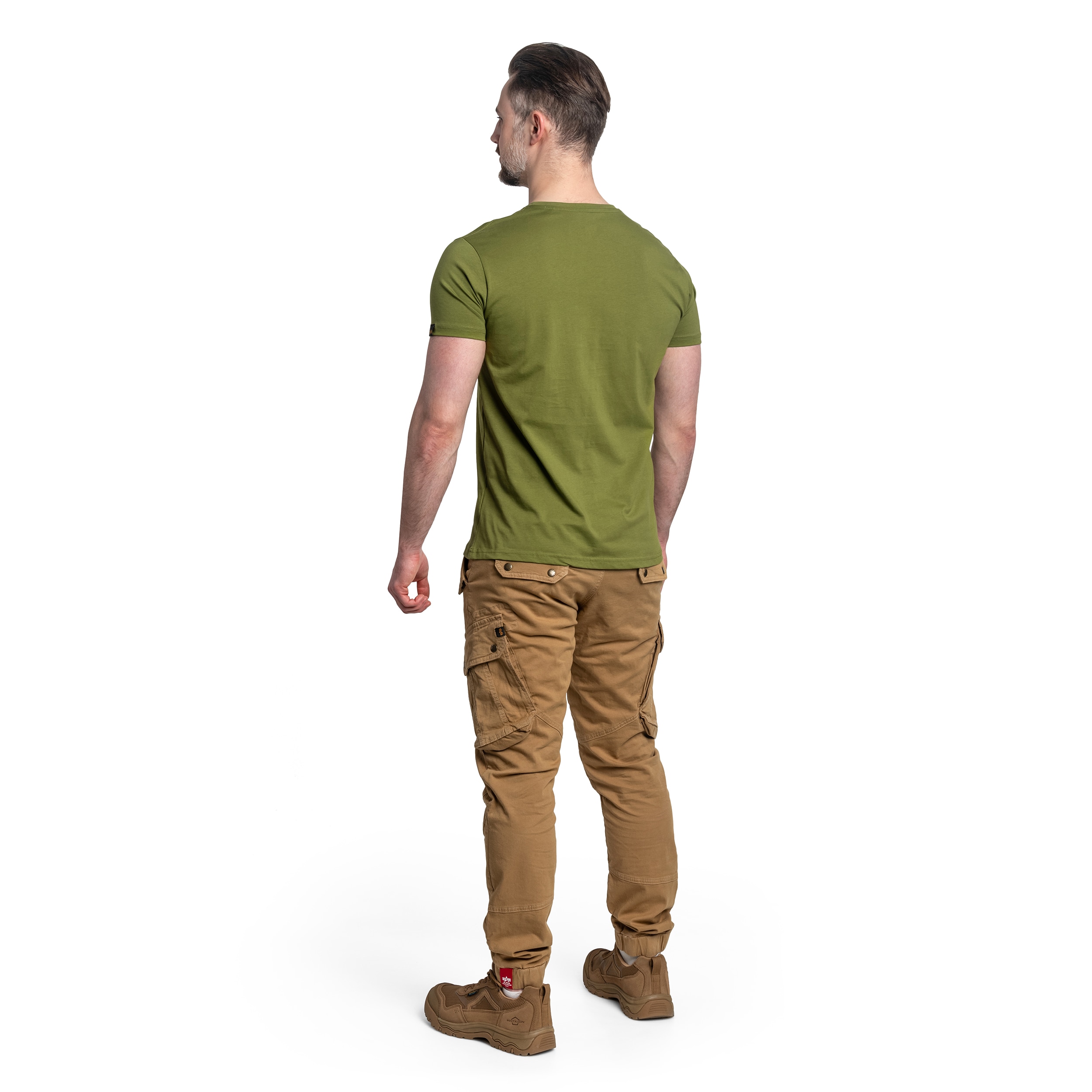 Tričko Alpha Industries College Camo - Moss Green