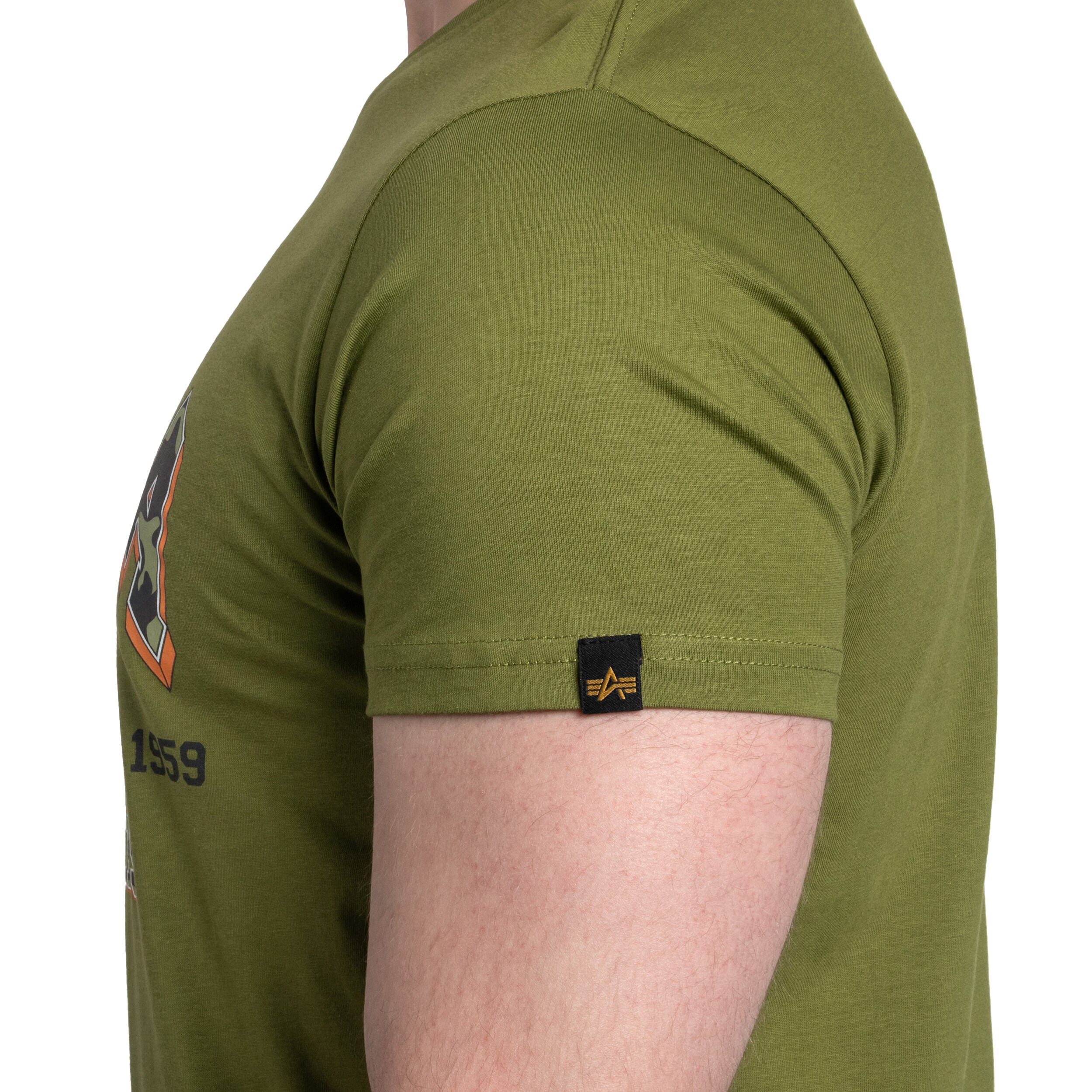 Tričko Alpha Industries College Camo - Moss Green