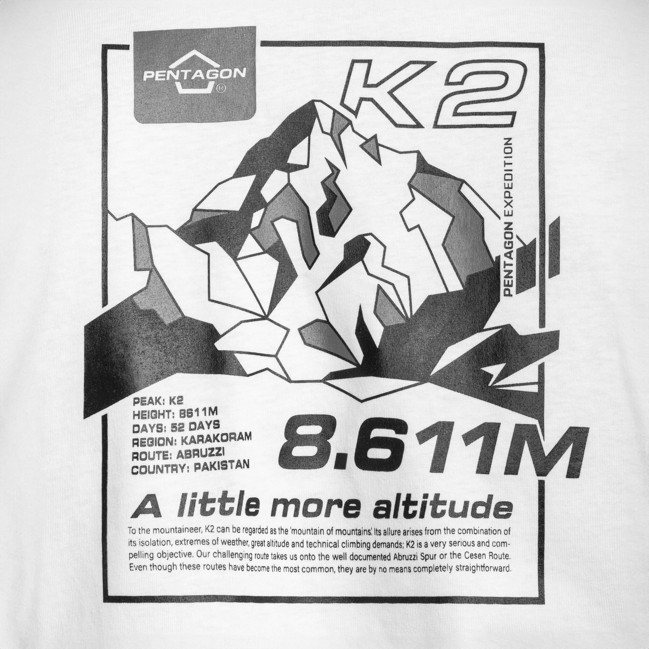 Tričko Pentagon Ageron „K2 Mountain“ - White