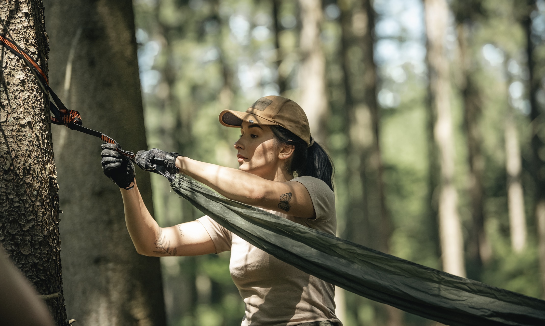 Houpací síť Badger Outdoor Forest - Olive