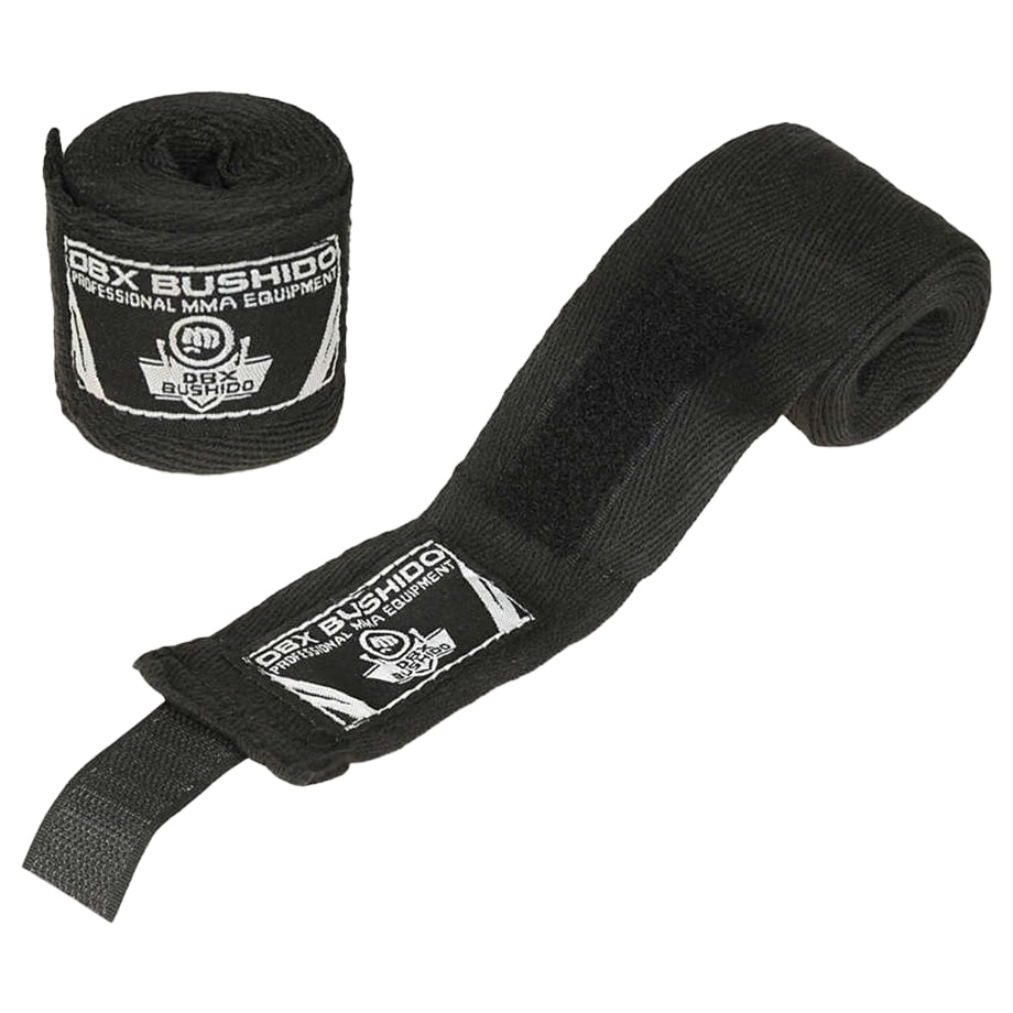 Boxerské bandáže DBX Bushido na ruce a zápěstí 2 x 2 m - Černé