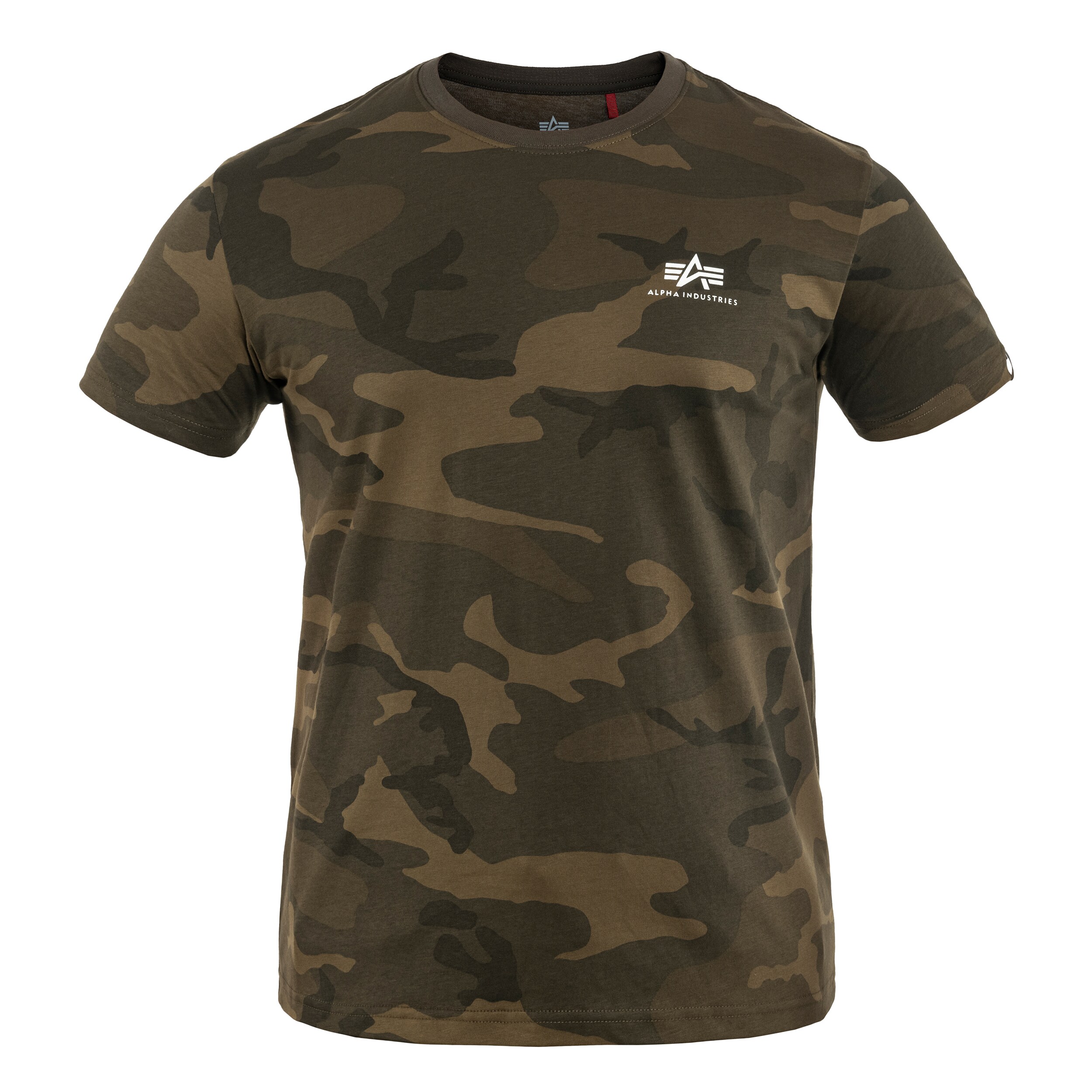 Tričko Alpha Industries Basic Small Logo - Olive Camo