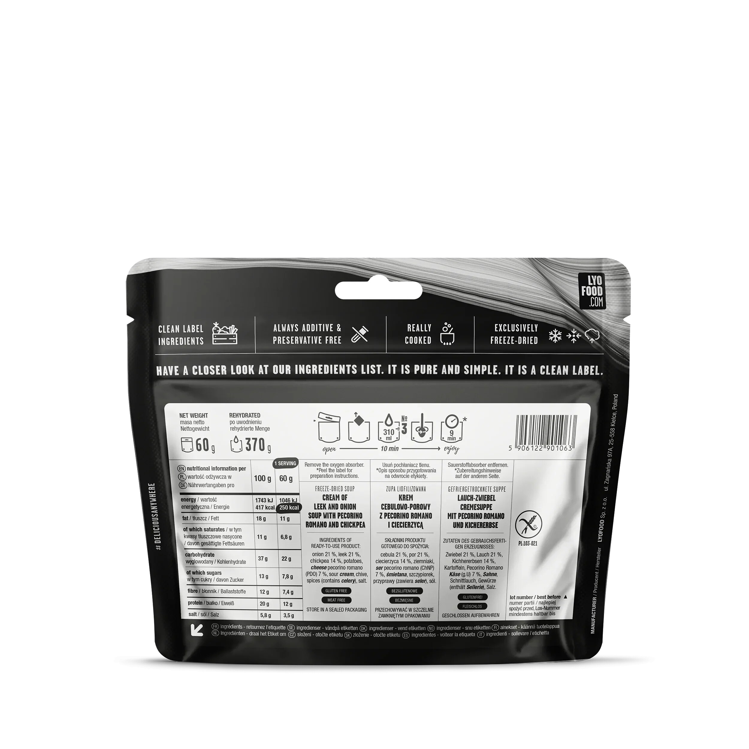 Lyofilizované jídlo LYOFOOD 14denní balíček potravin – vegetariánský