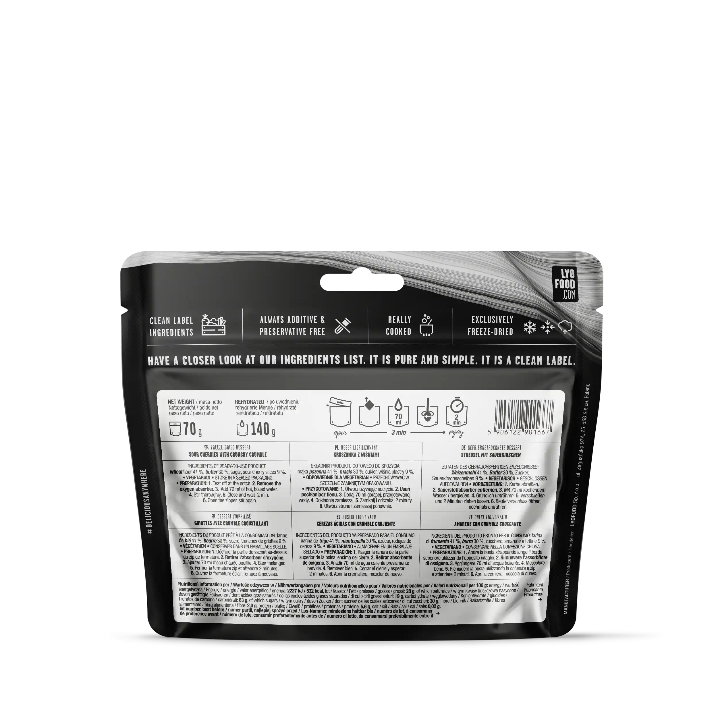 Lyofilizované jídlo LYOFOOD 14denní balíček potravin – vegetariánský