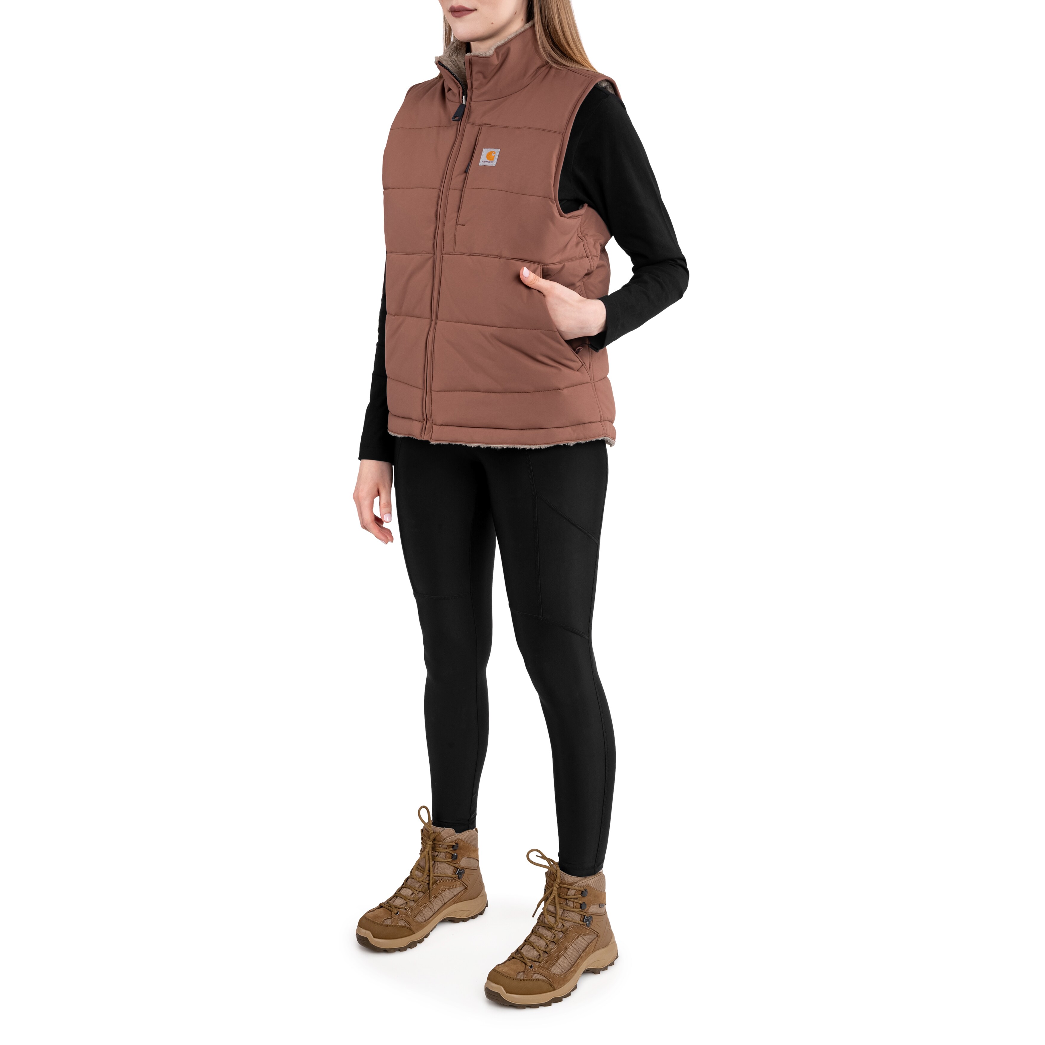Dámský bezrukávník Carhartt Montana Relaxed Fit Insulated Vest – Nutmeg