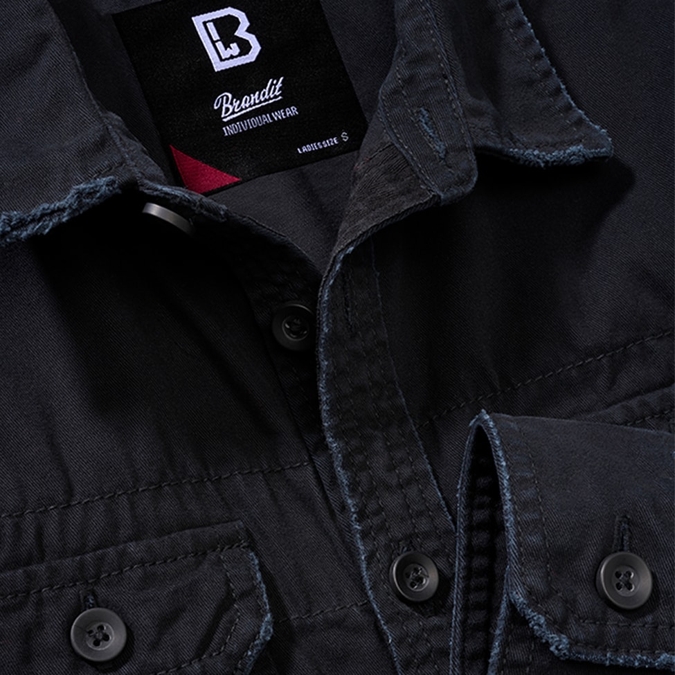 Dámská košile Brandit Vintageshirt Long Sleeve - Black