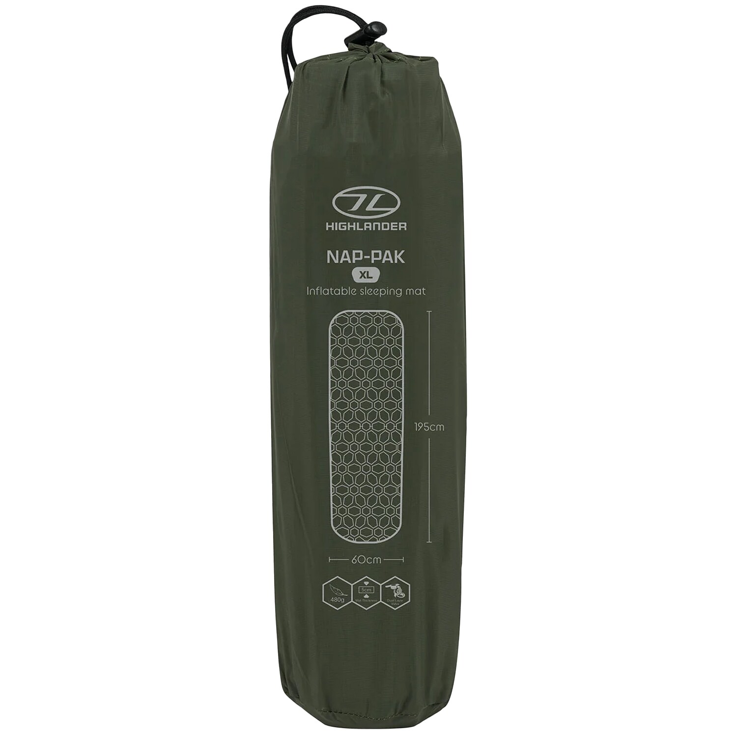 Jednolůžková matrace Highlander Outdoor Nap-Pak XL - Olive