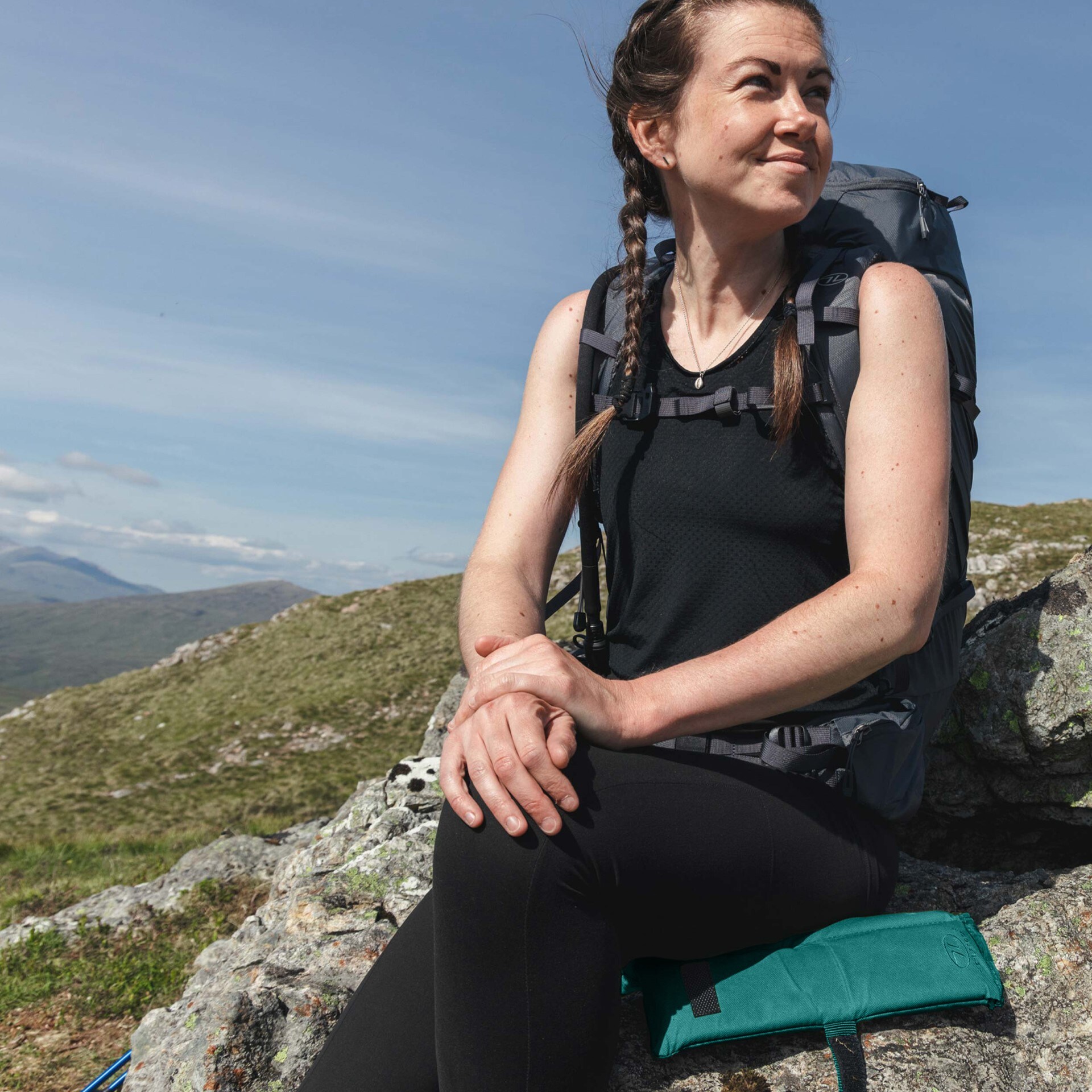 Skládací podložka Highlander Outdoor na sezení - Teal
