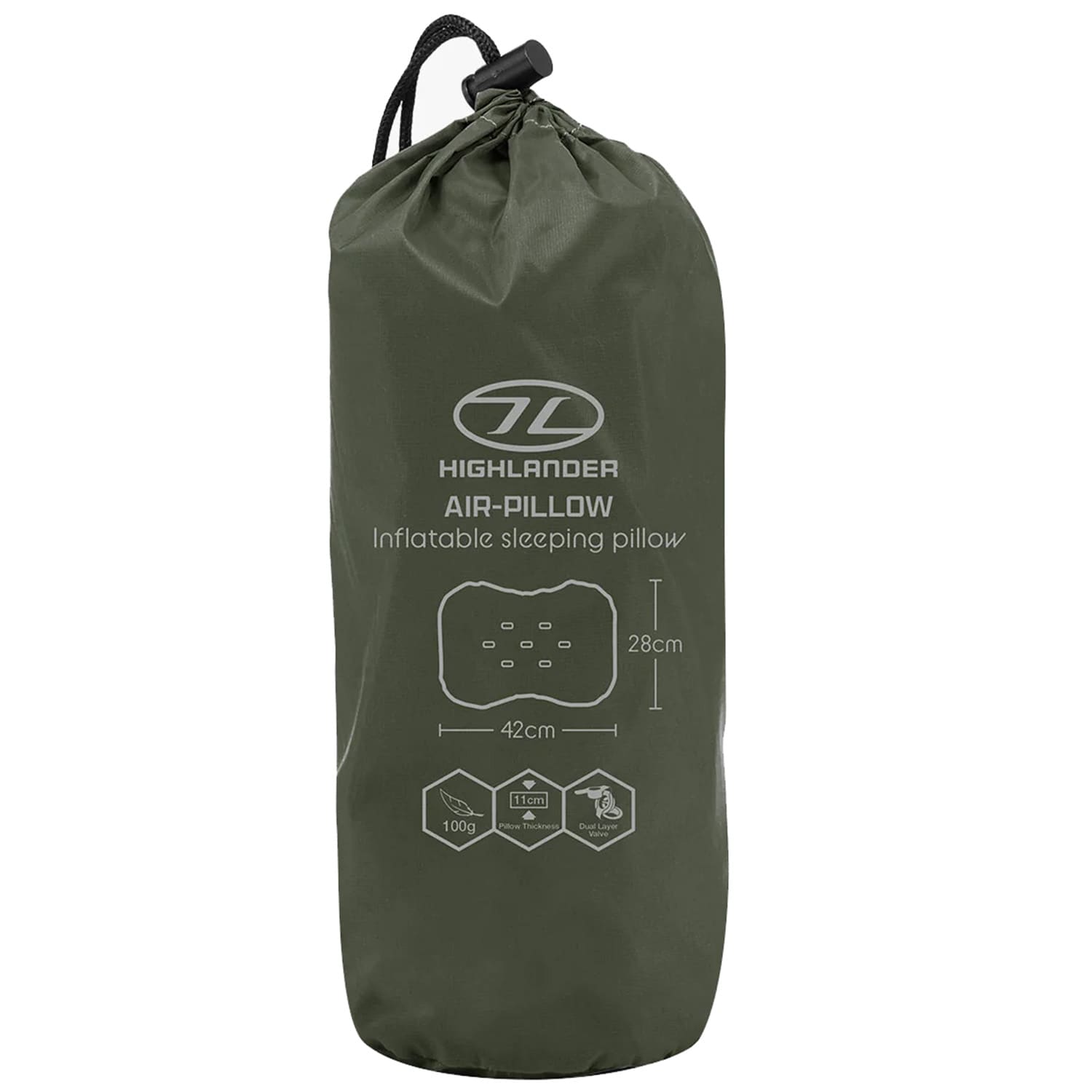 Nafukovací polštář Highlander Outdoor – Olive
