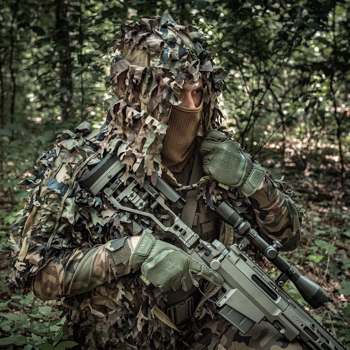 Maskovací oblek Helikon-Tex Leaf Ghillie Set – US Woodland