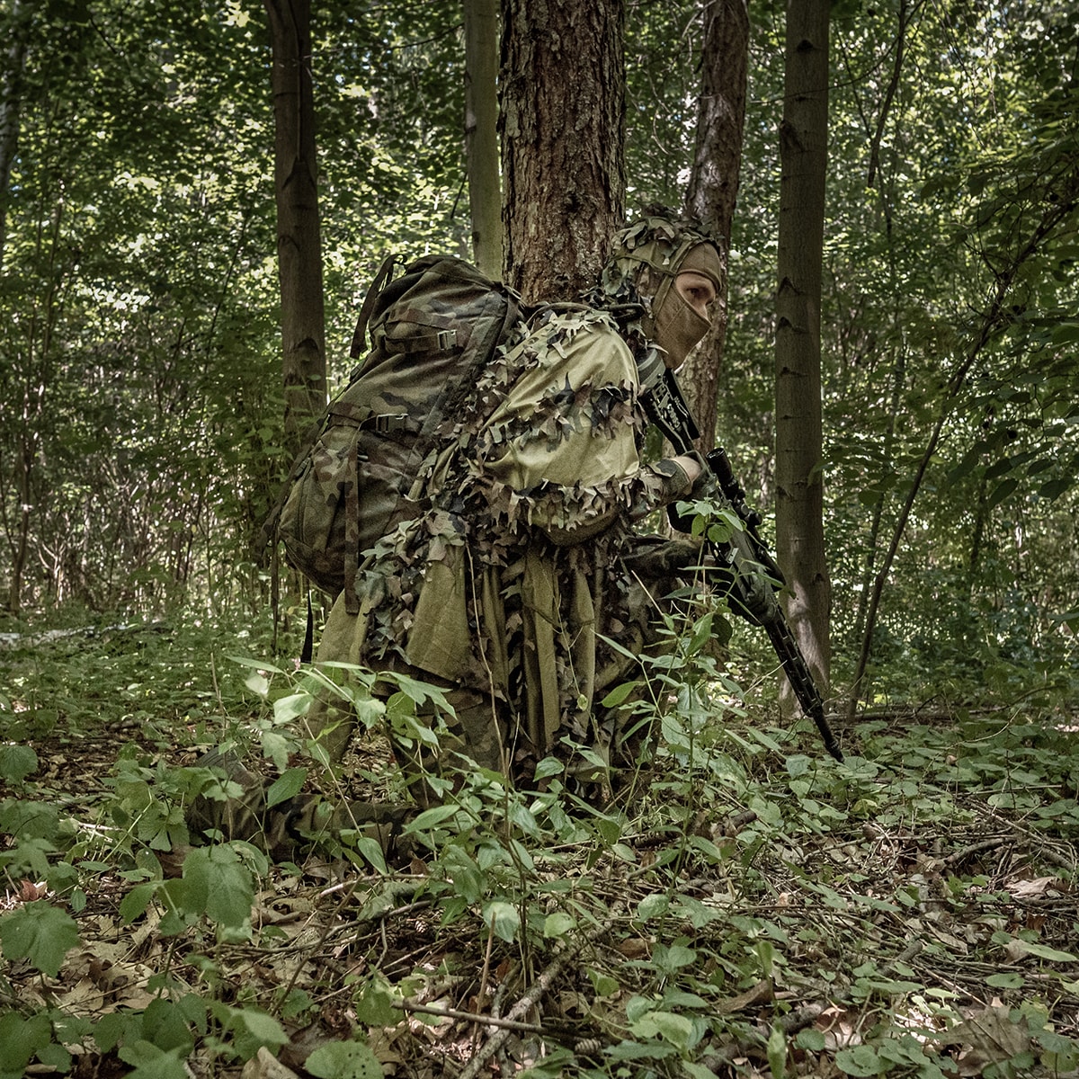 Maskovací oblek Helikon-Tex Leaf Ghillie – US Woodland