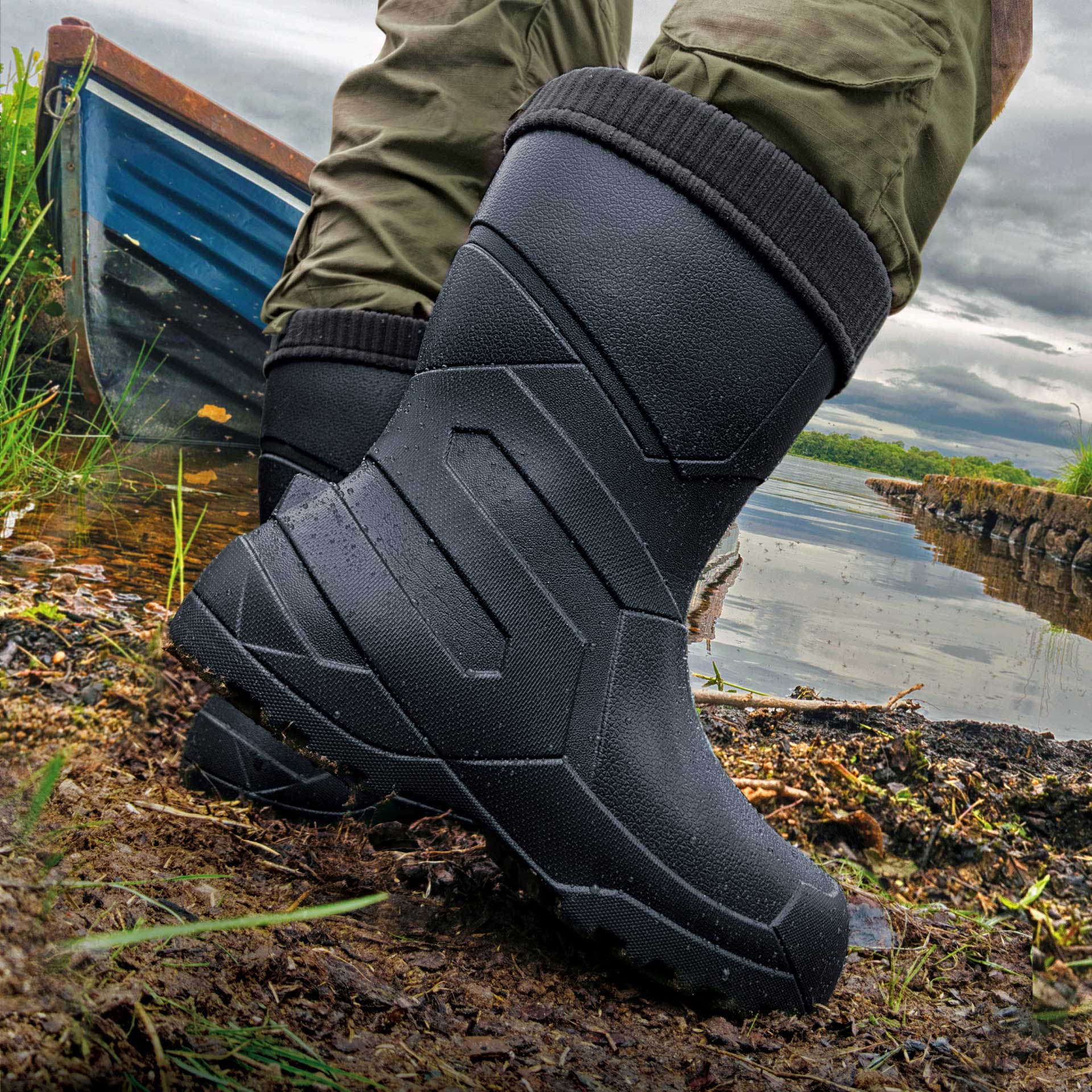 Holínky Dry Walker Strong Truck Short - Black