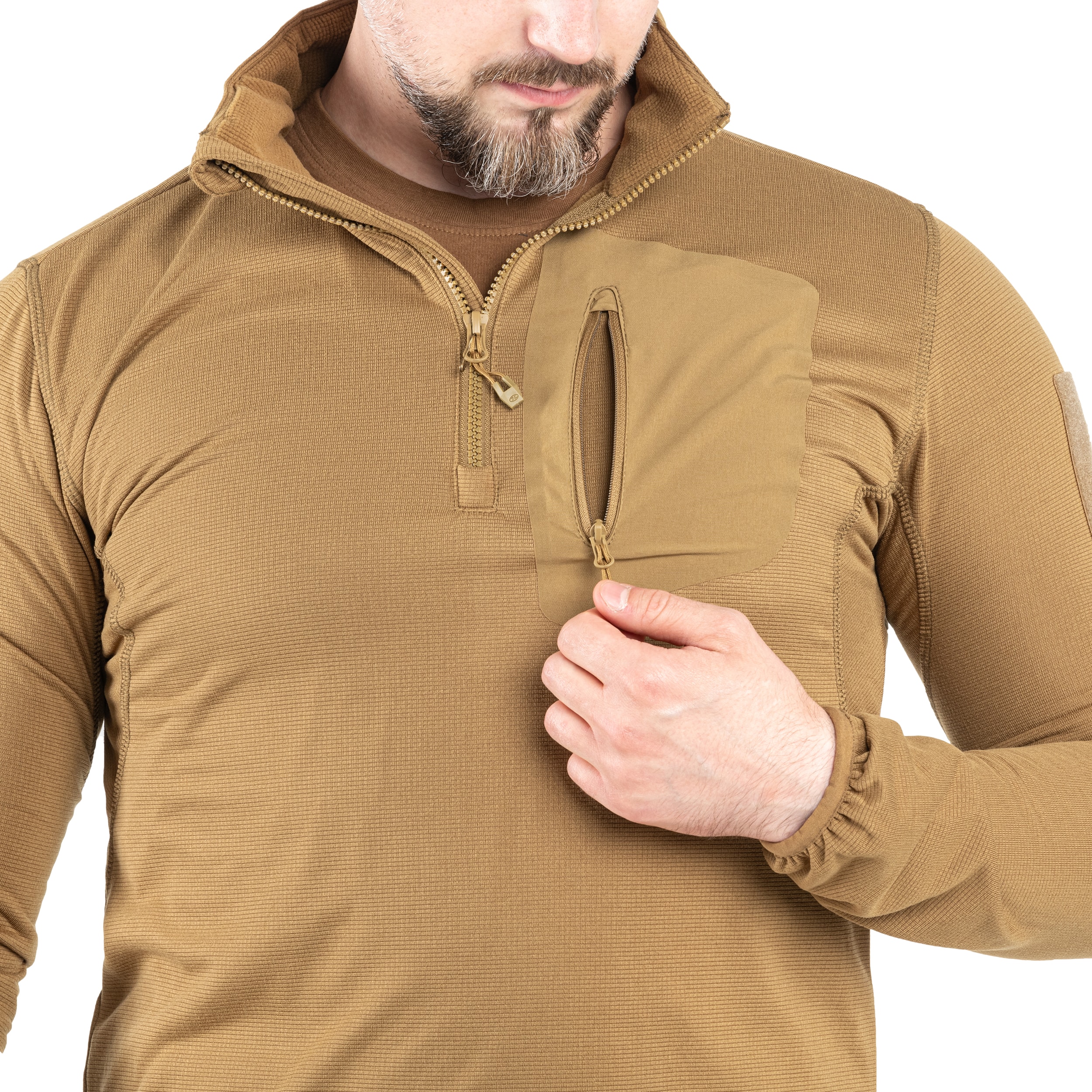 Fleesová mikina Highlander Forces Tactical Hirta Fleece – Coyote Brown