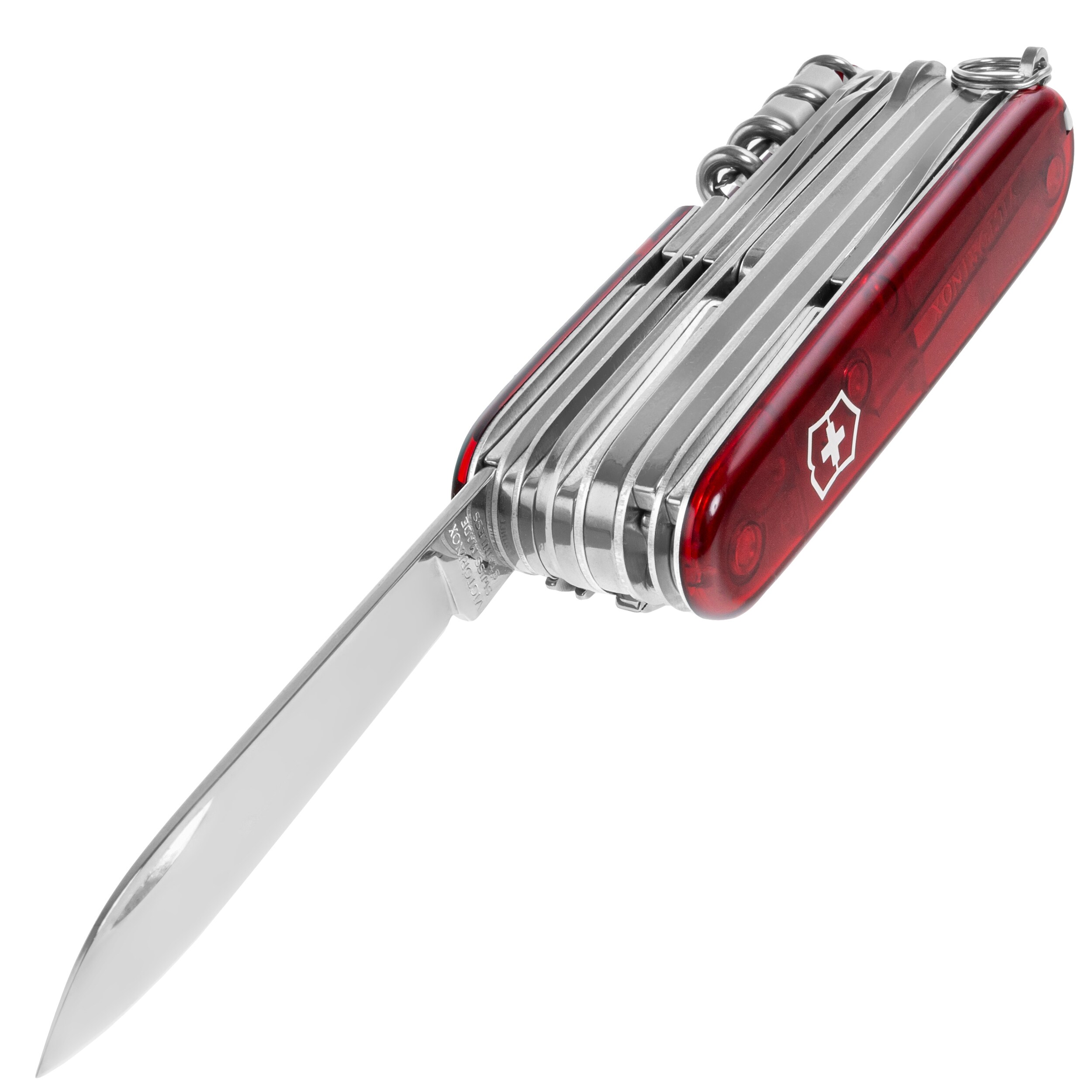 Kapesní nůž Victorinox Swiss Champ - Transparent Red