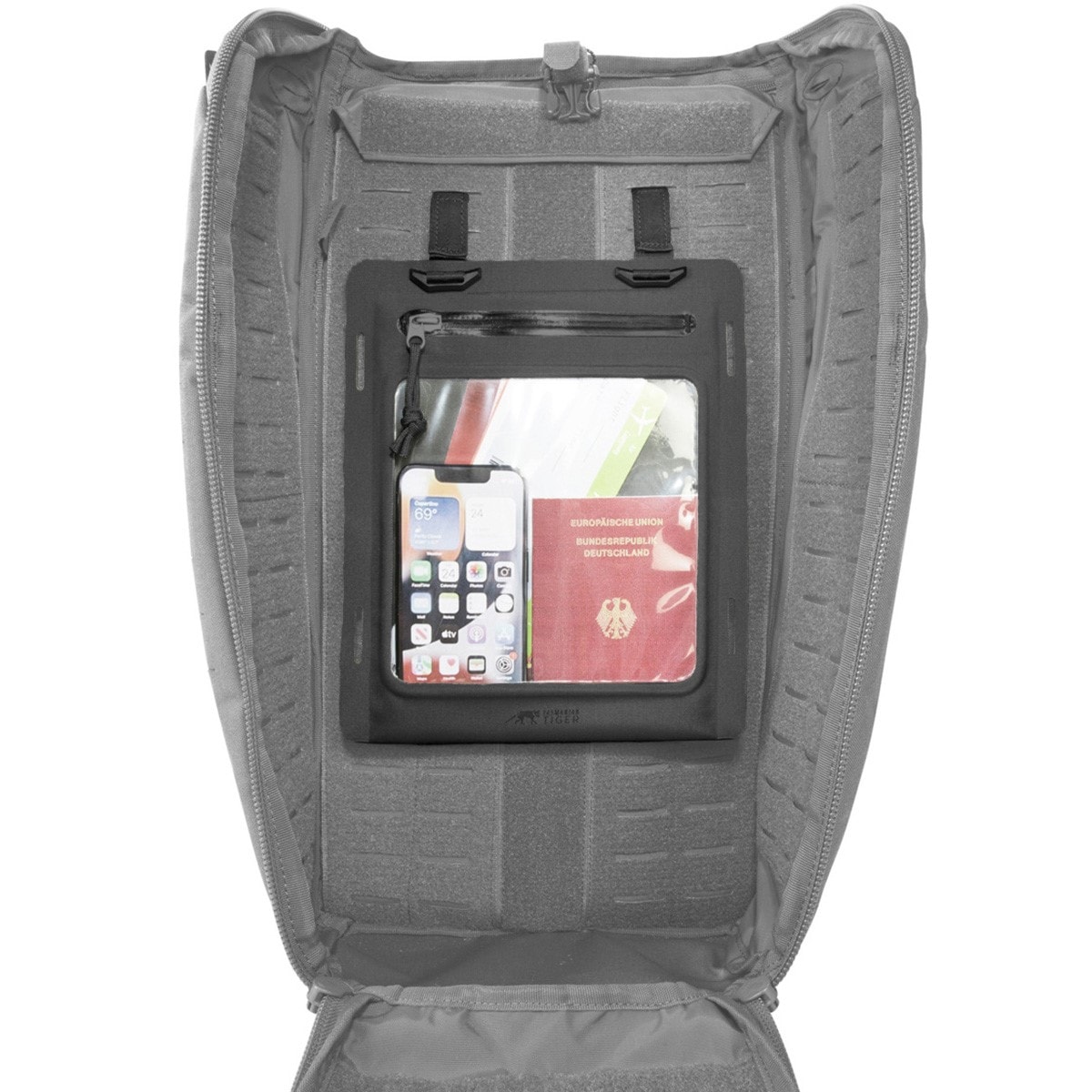 Pouzdro Tasmanian Tiger W-Pouch A5 WR - Black